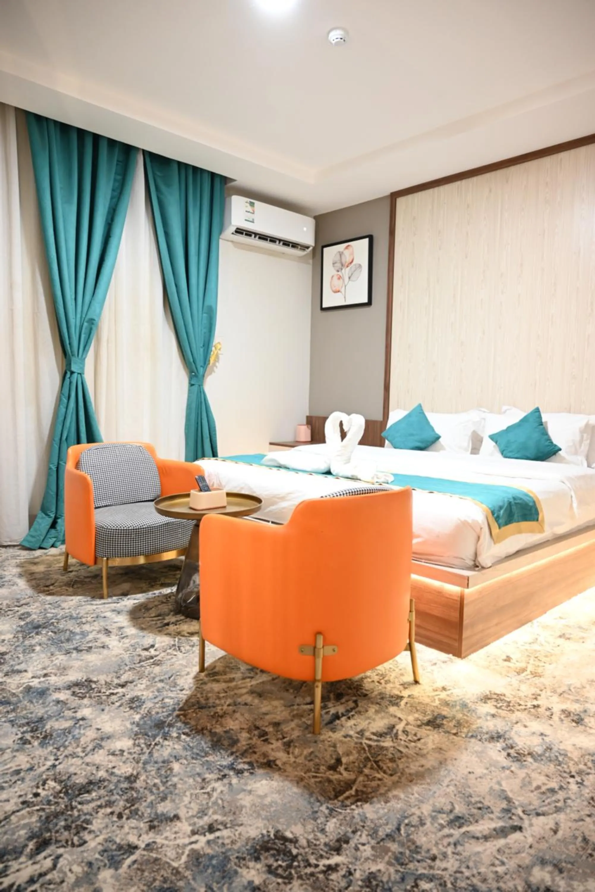 Bed in Relax Palace Hotel Apartments