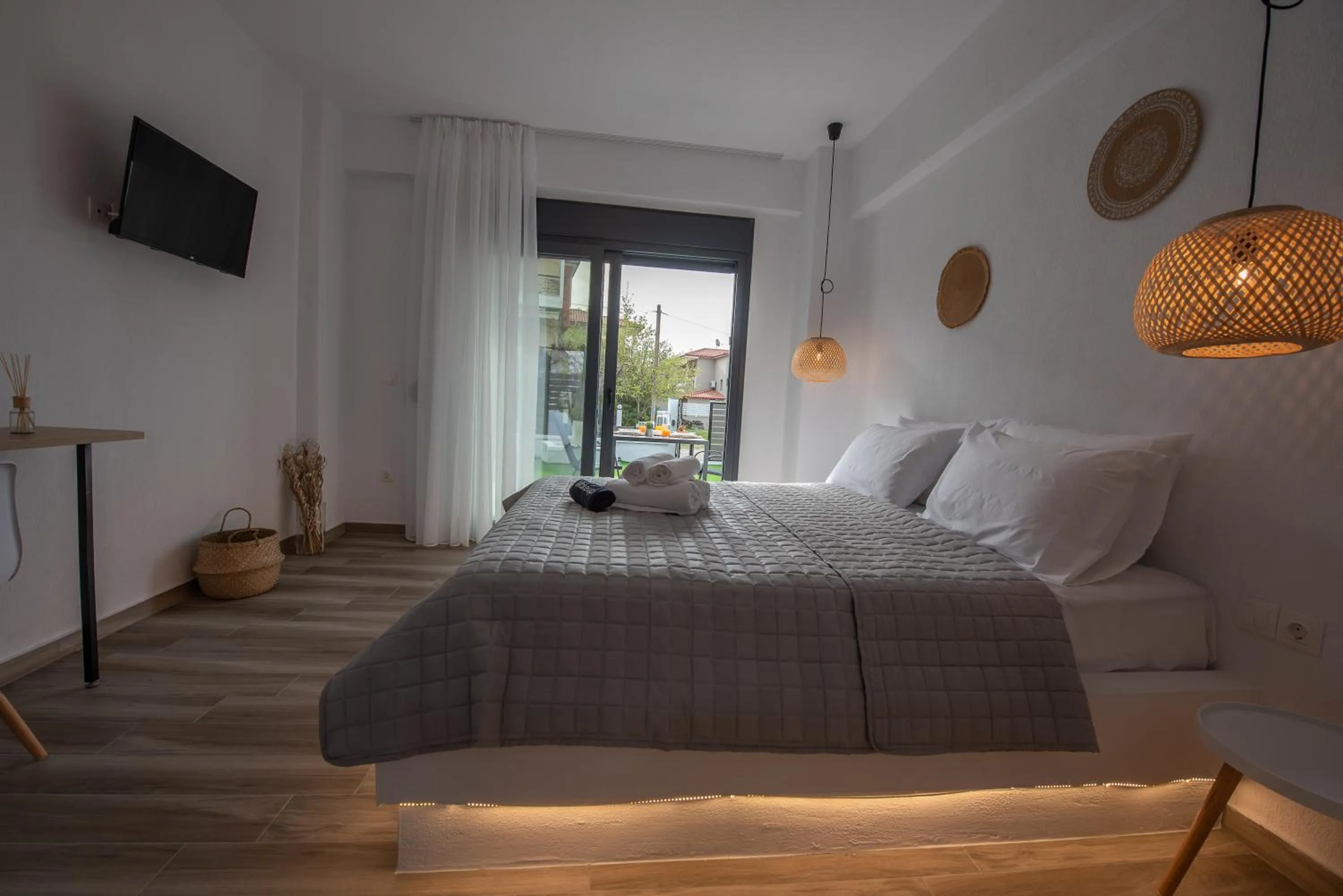 Bed in Alios Gaia - Seaside Apartments