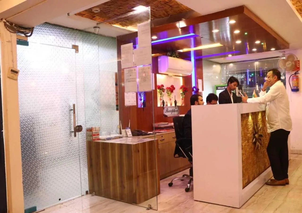 Lobby or reception in Hotel Haveli Palace