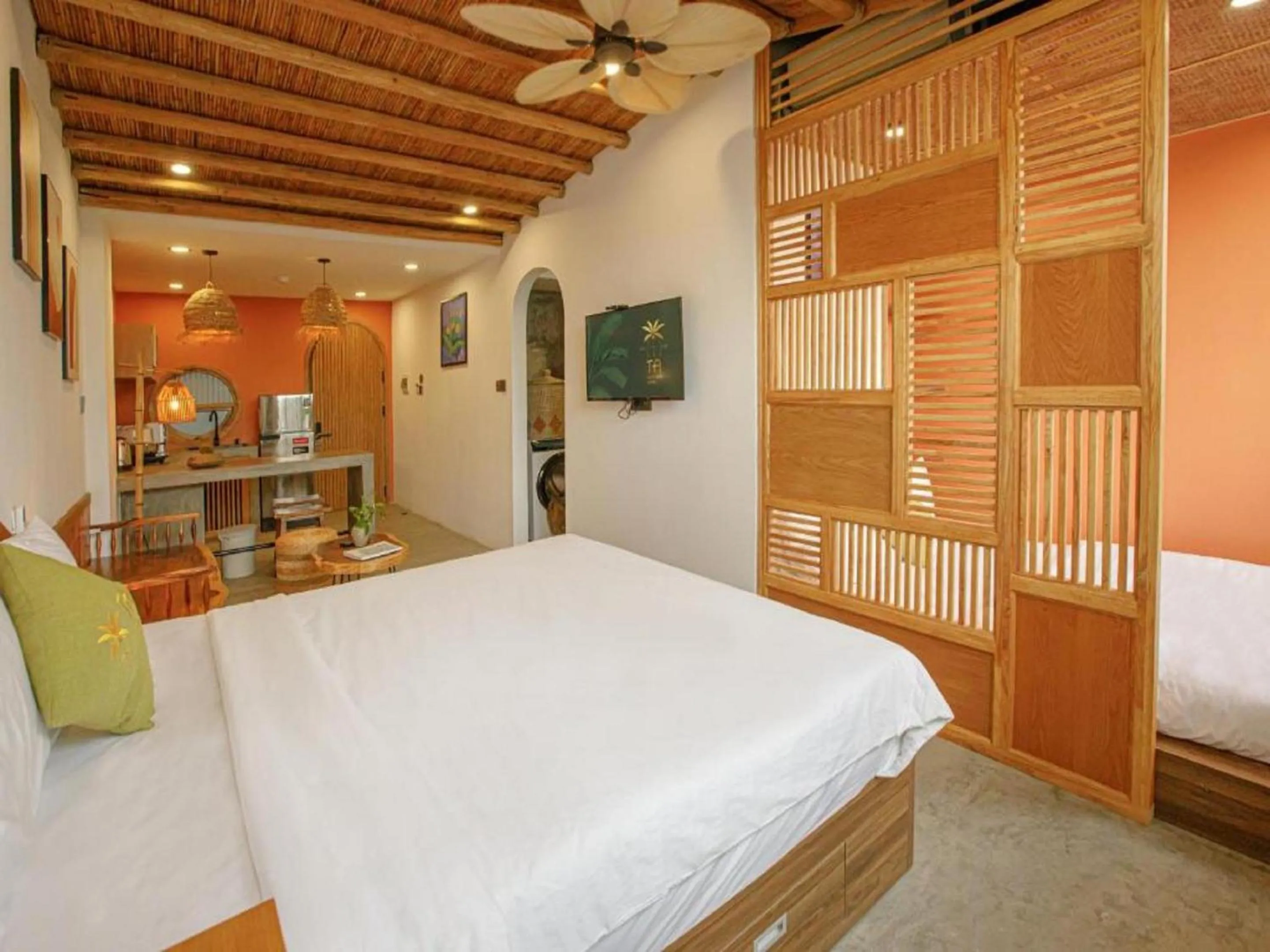 Bed in TA Danang Boutique Hotel