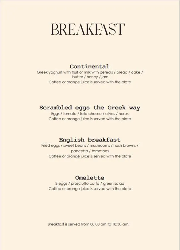 Breakfast in PAREA Athens