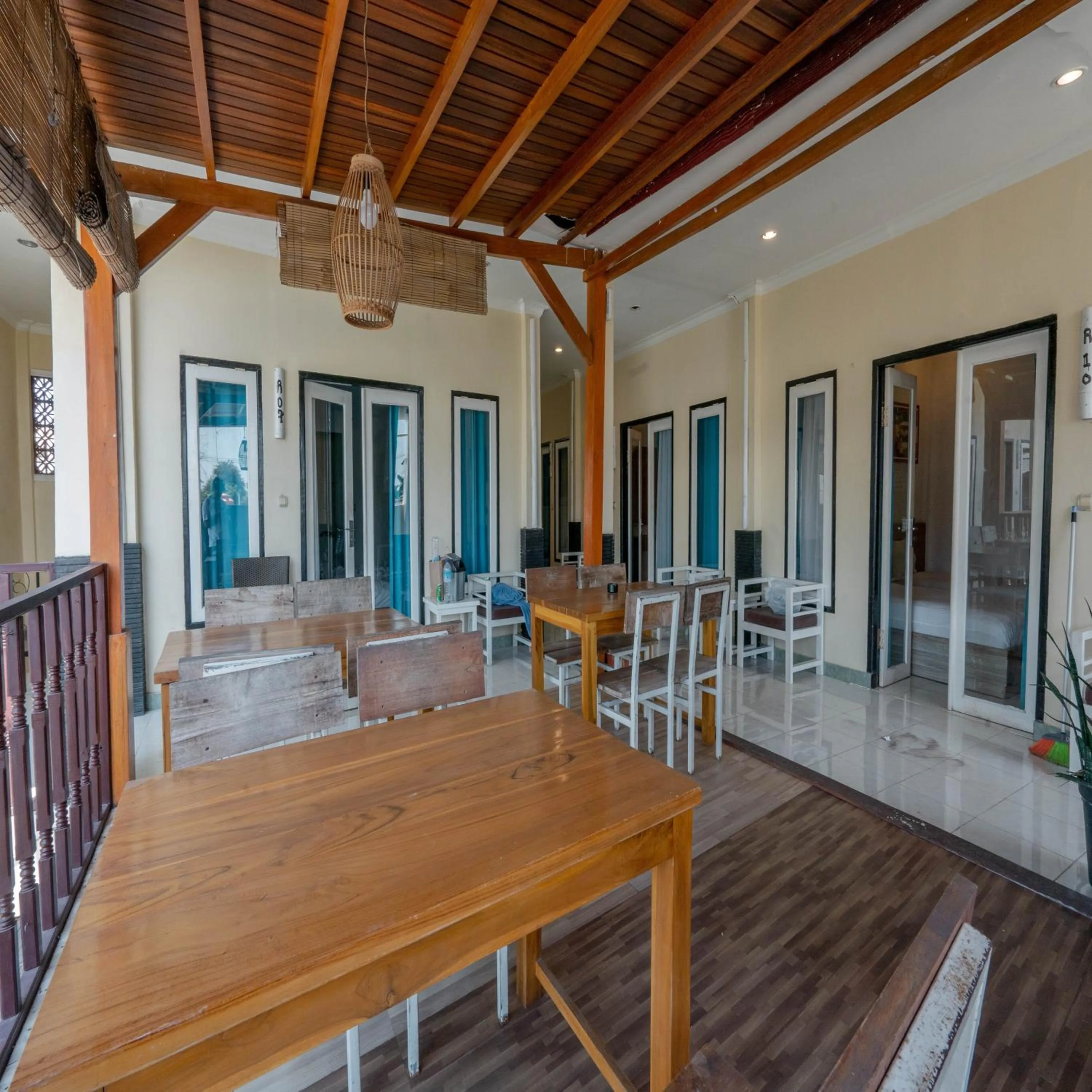 Seating area in Gili White Bamboo Resort