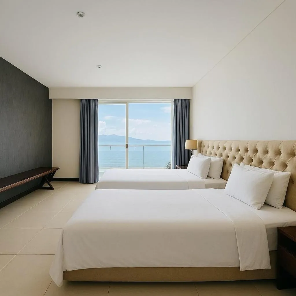 Bedroom, Bed in The Sea Luxury Nha Trang Apartment