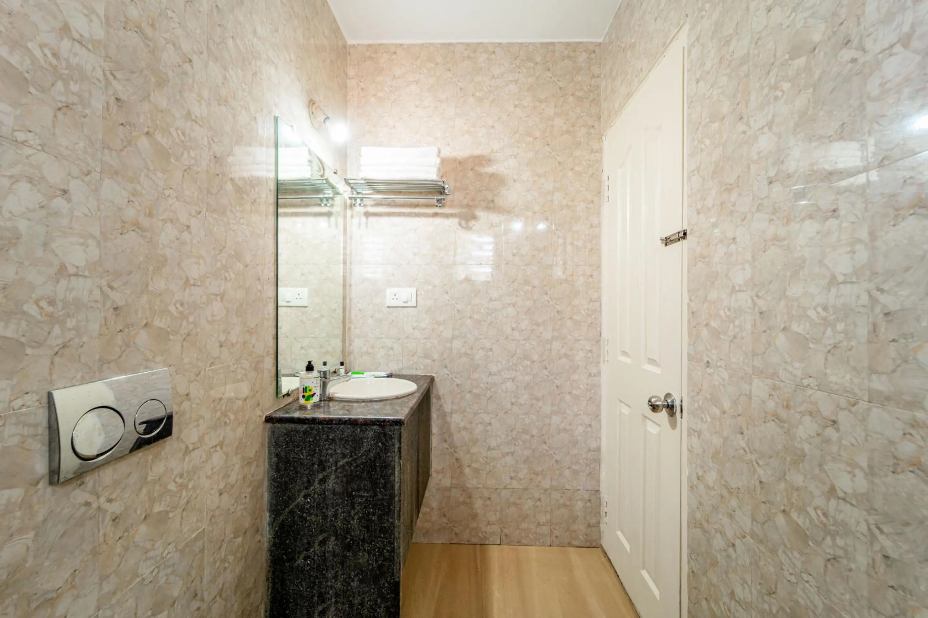 Bathroom in Treebo Gulmohar Beach Resort with Pool