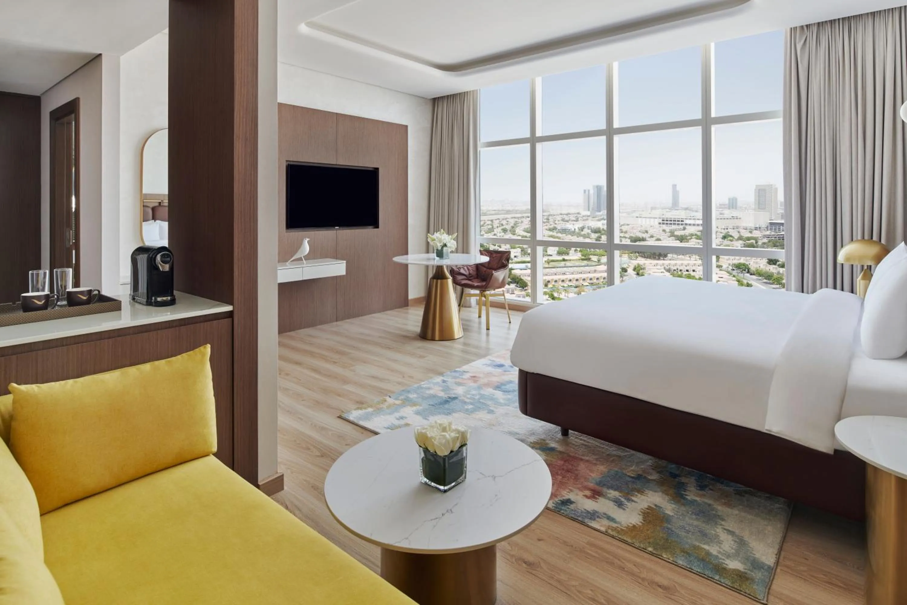 Photo of the whole room, Bed in Movenpick Jumeirah Village Triangle