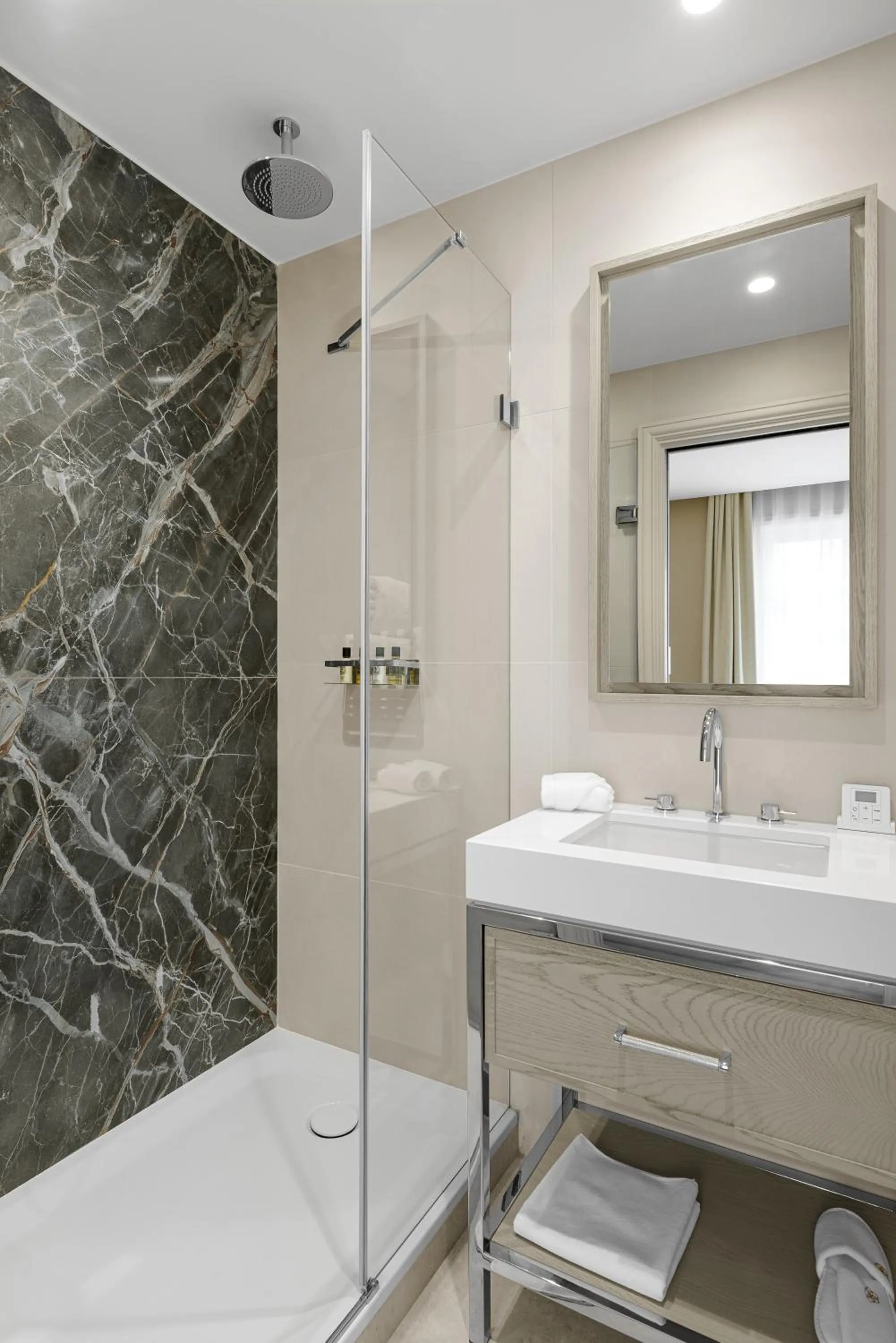 Shower in Black Door