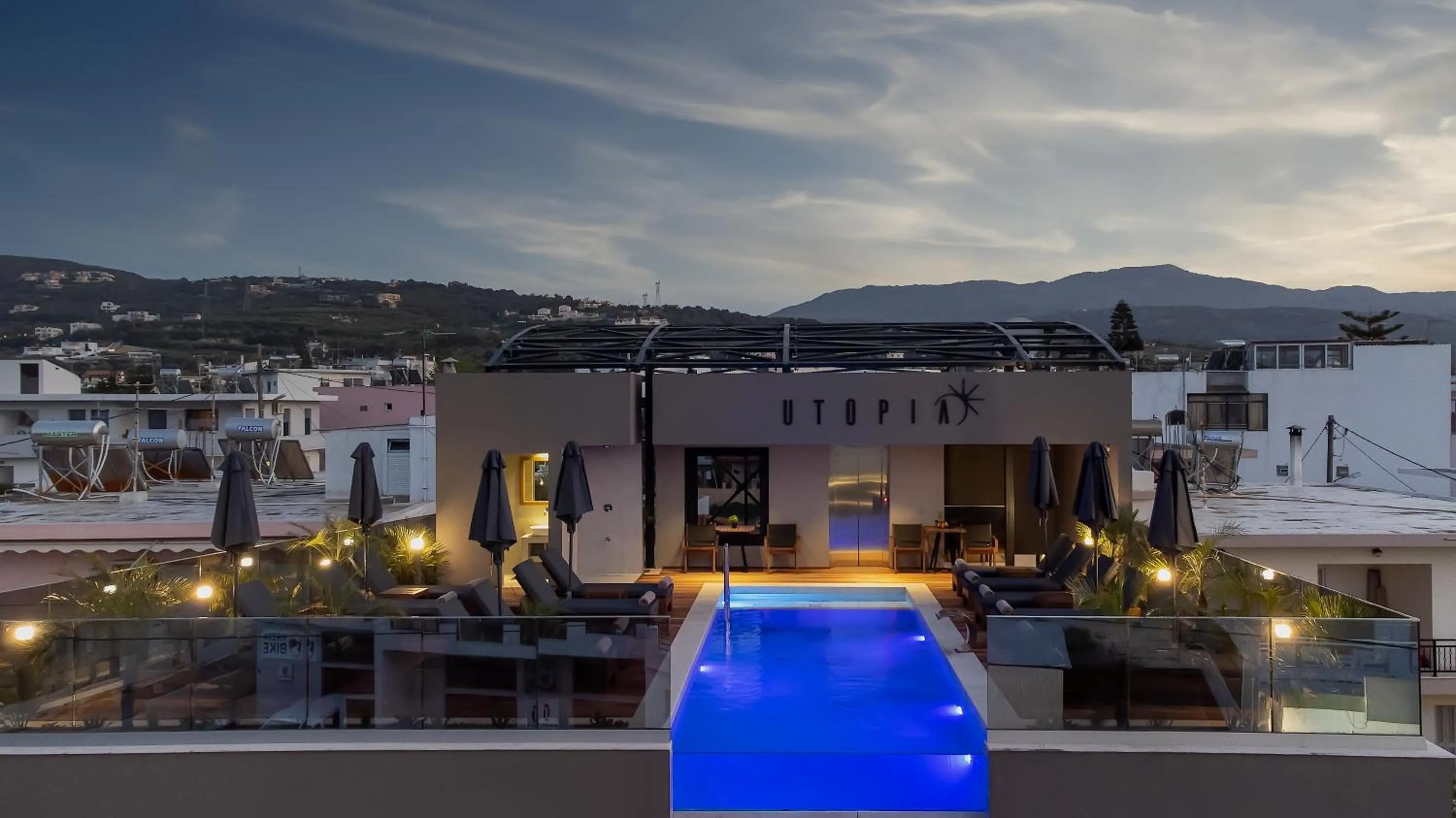 Swimming pool in Utopia Luxury Suites