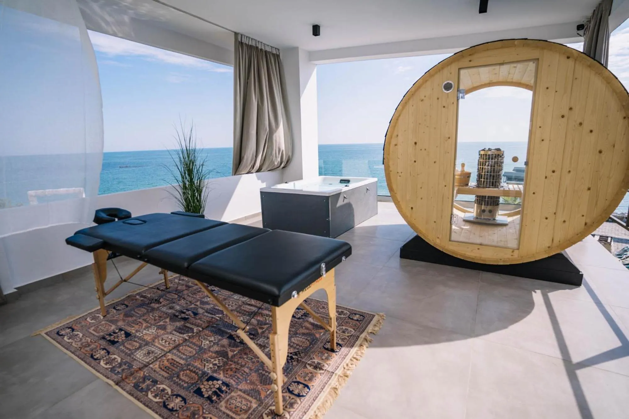 Sauna in Akrotiri Olympus Luxury Suites - Adults Only