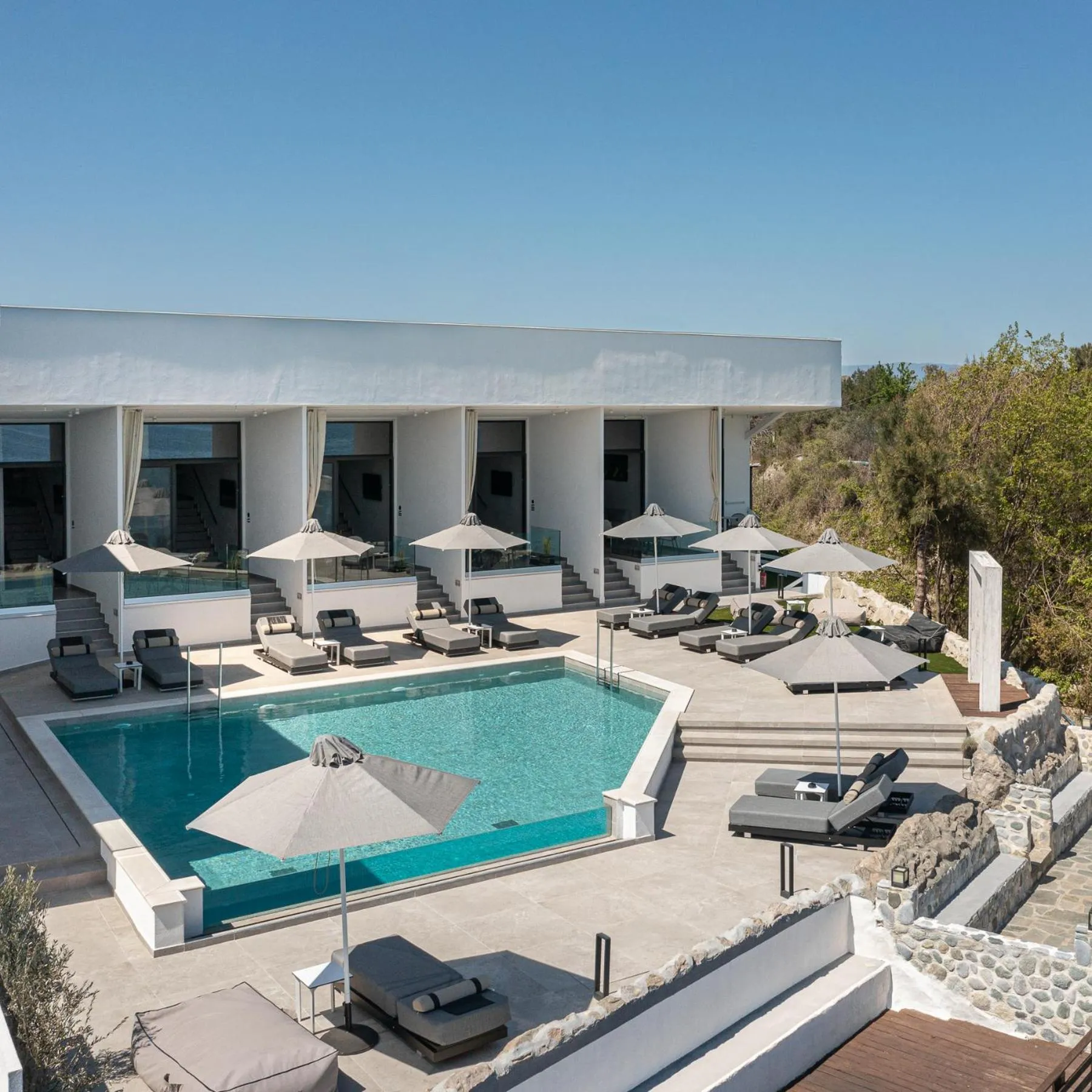 Swimming pool in Akrotiri Olympus Luxury Suites - Adults Only