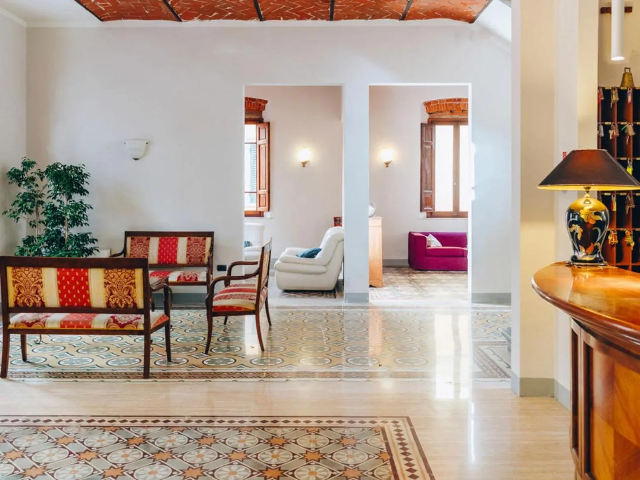 Lobby or reception in Hotel Savoia e Campana