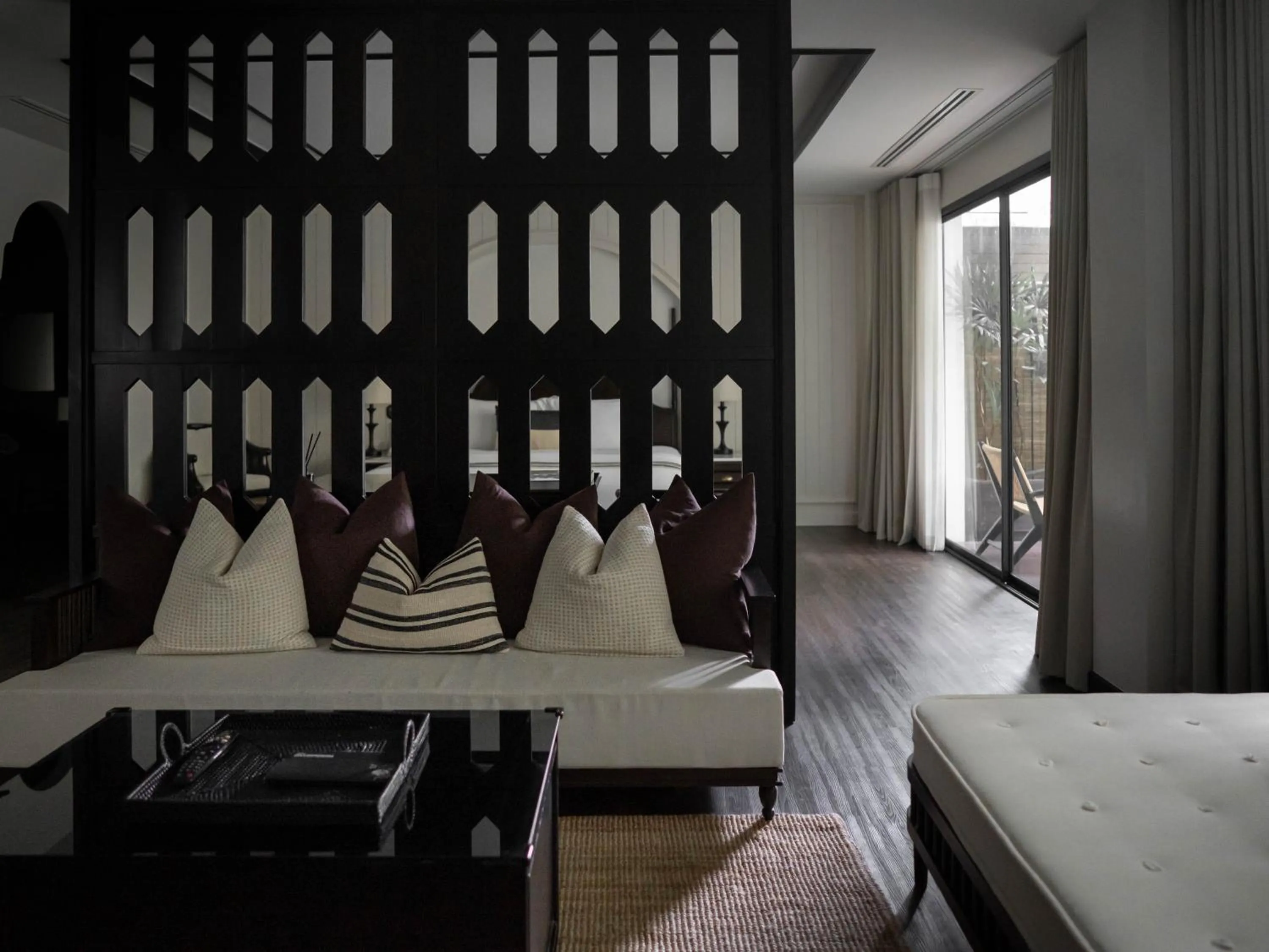 Seating area, Bed in Burirattana Hotel-An Adults Only Hotel