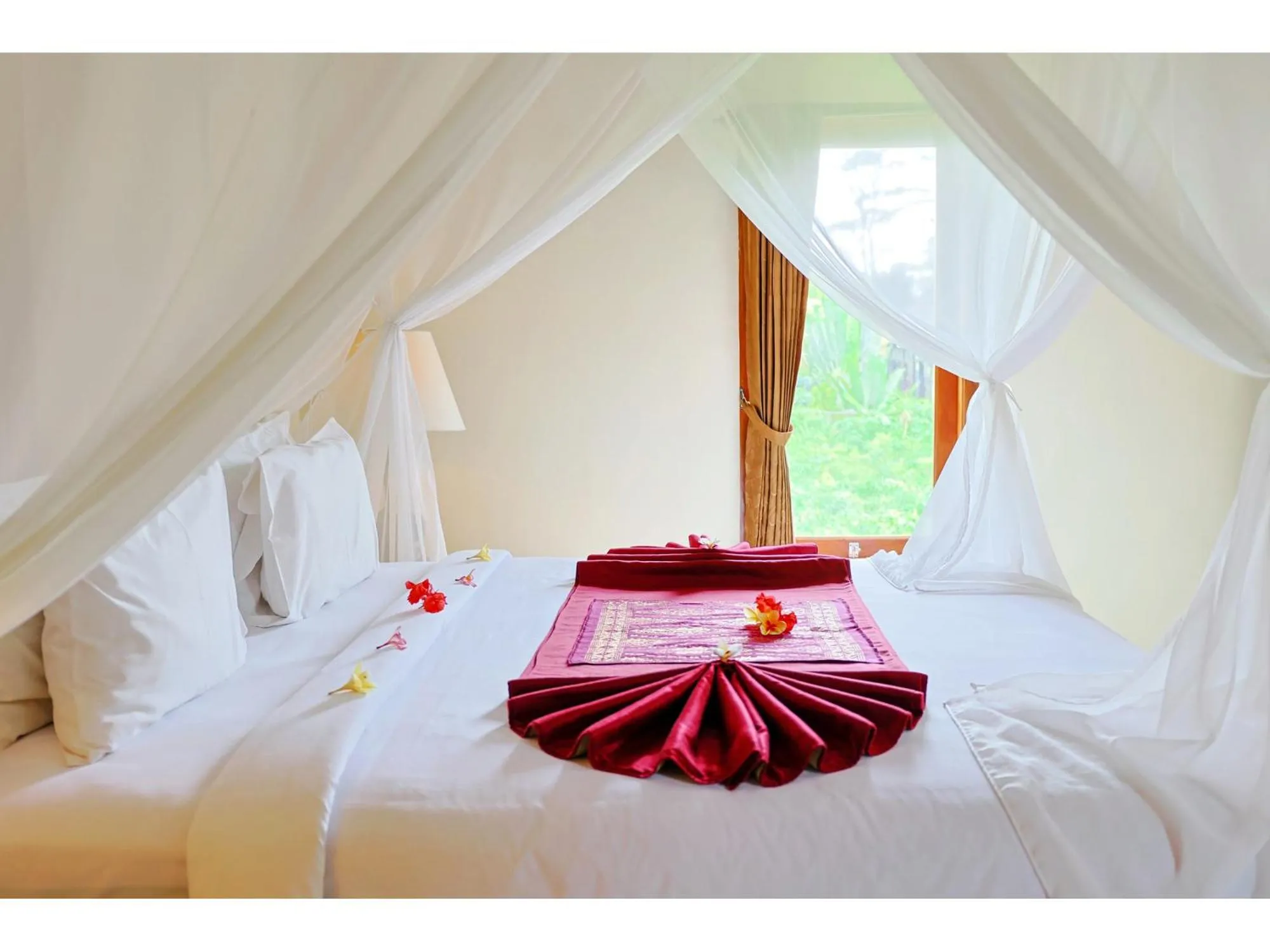 Bed in Gongwi Cottages Sidemen