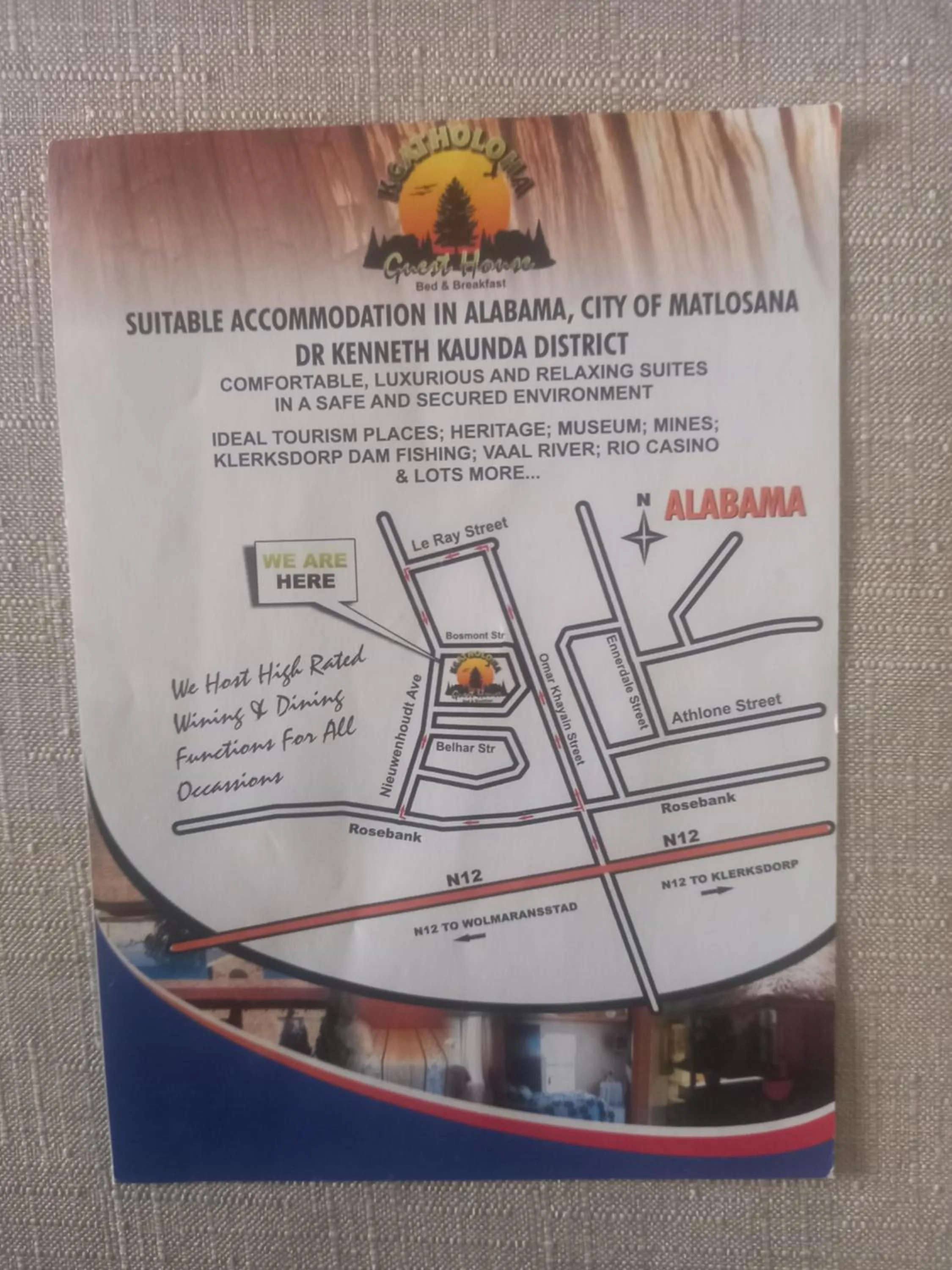 Logo/Certificate/Sign in Kgatholoha Guest House