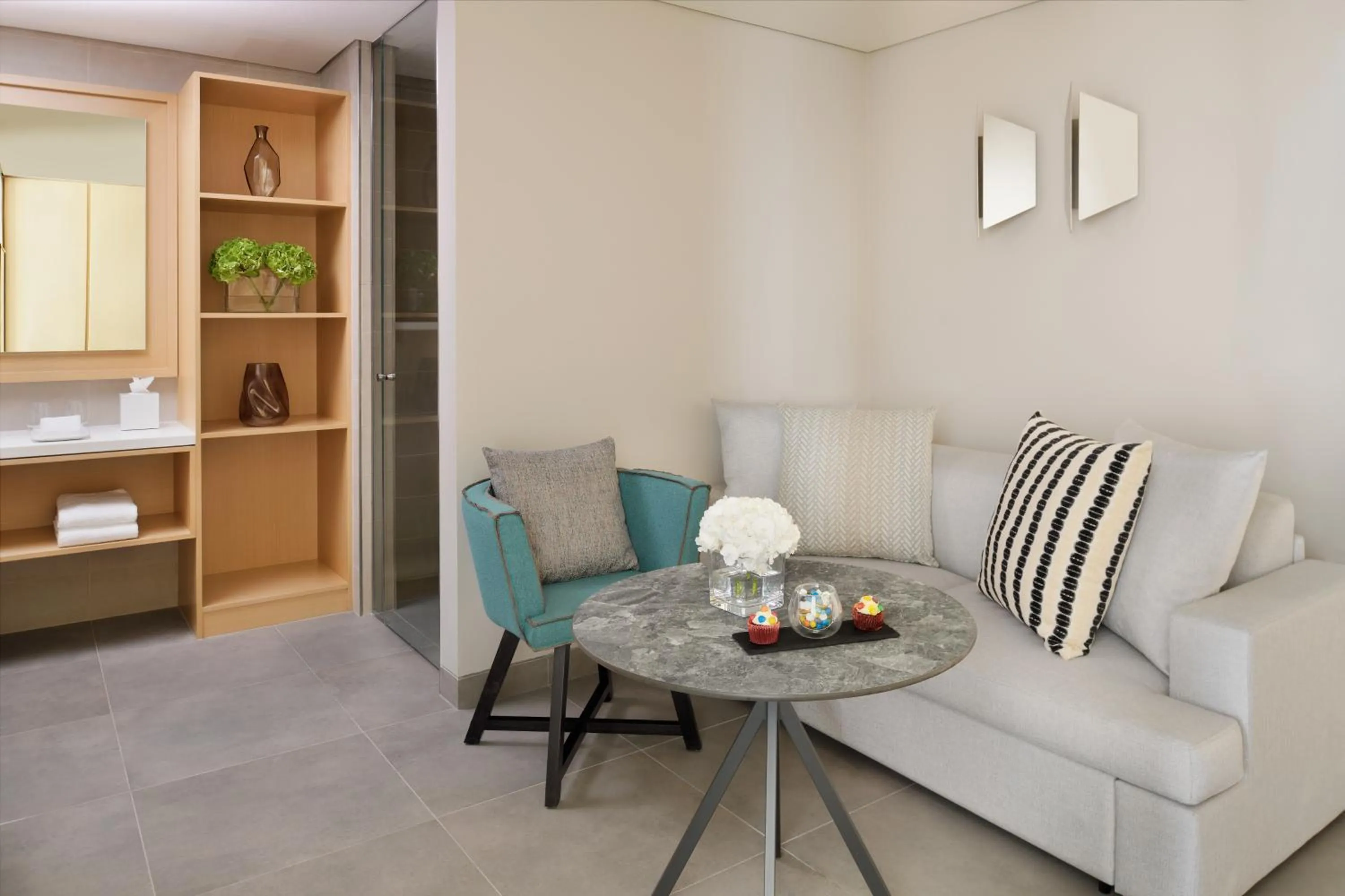 Living room in Mövenpick Resort Al Marjan Island