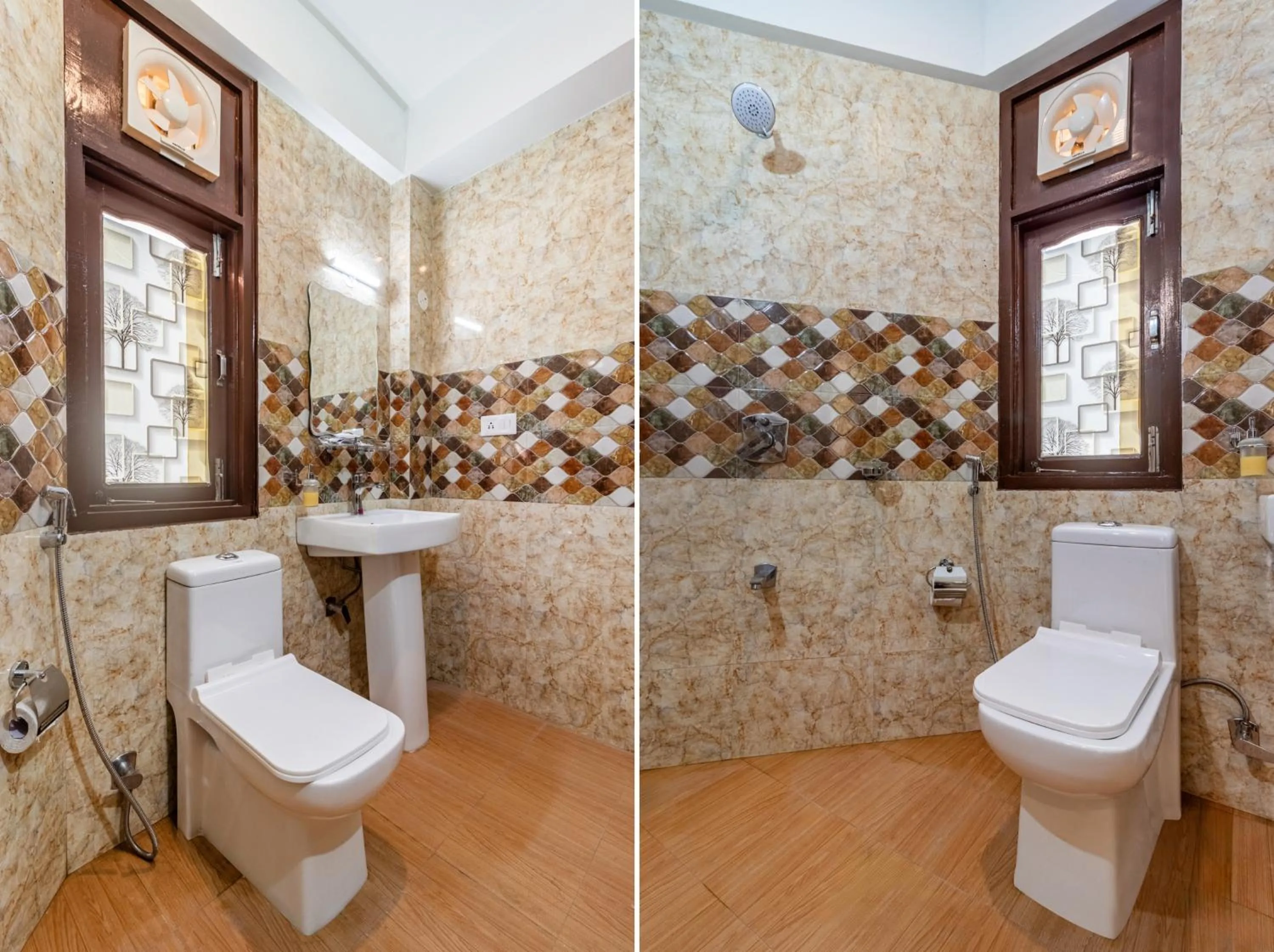 Bathroom in Treebo Srishti Vaikunth With Mountain View