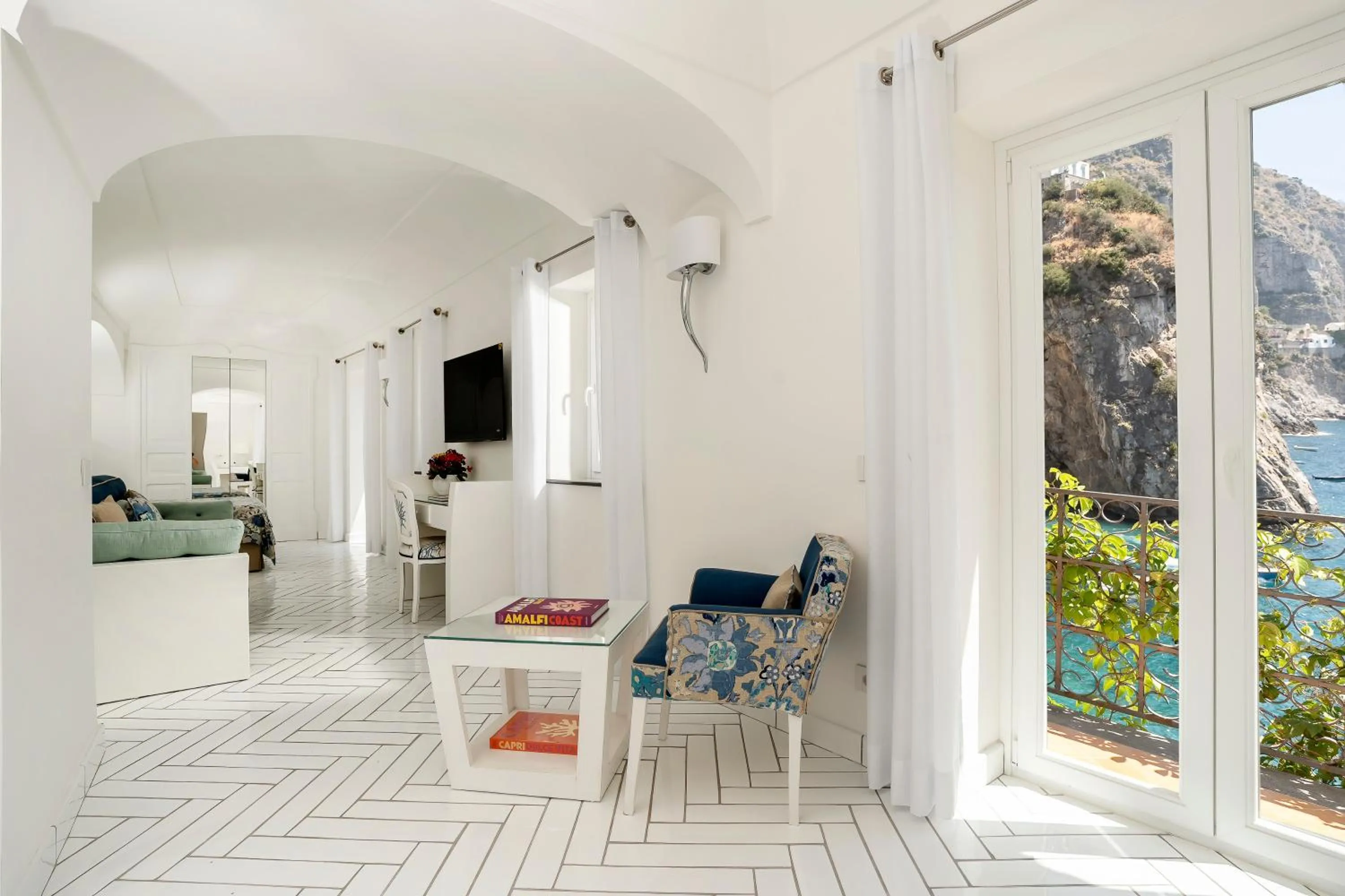 Living room in Hotel Onda Verde