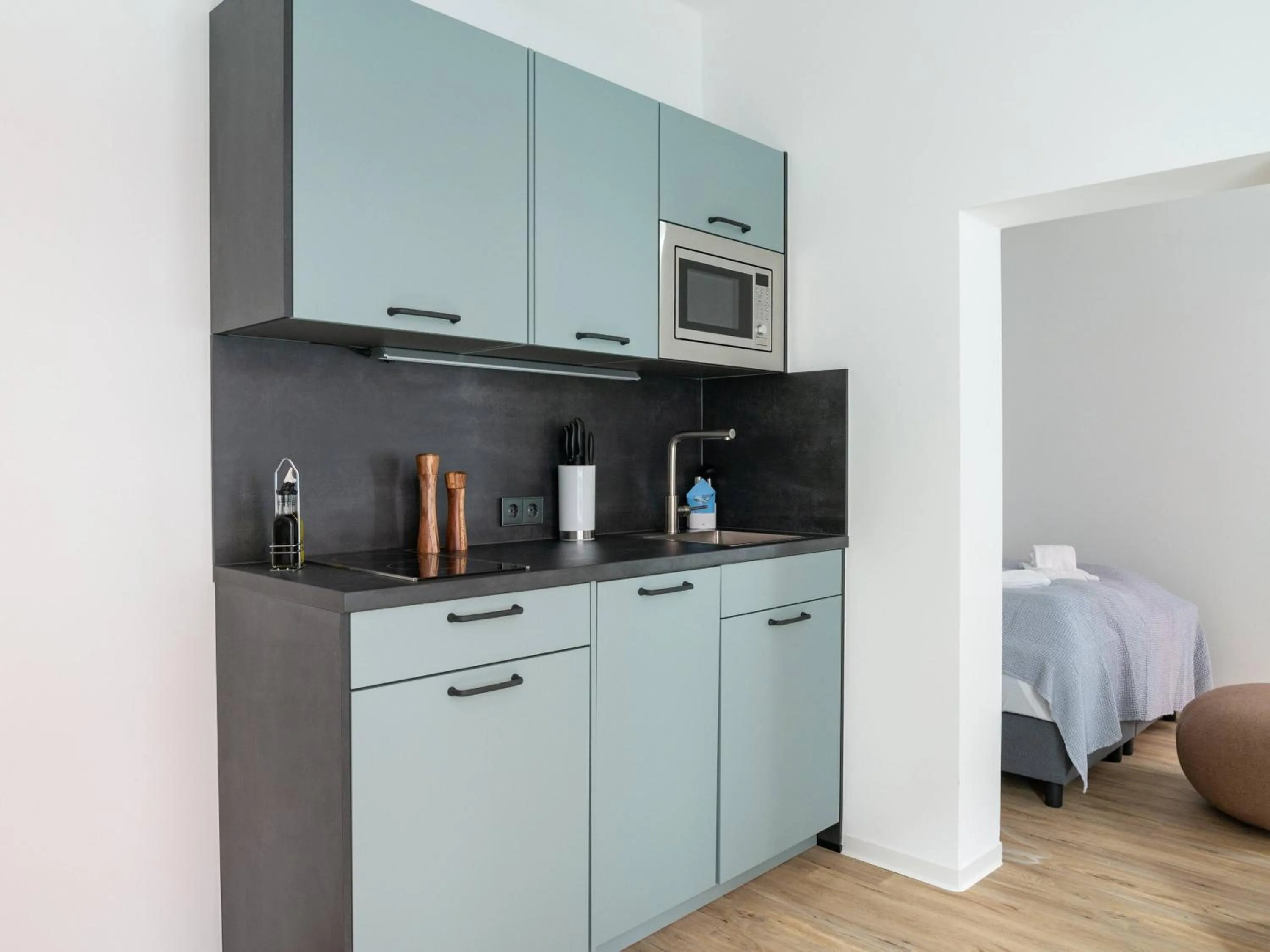kitchen in Limehome Salzgitter A-Schweitzer-Str