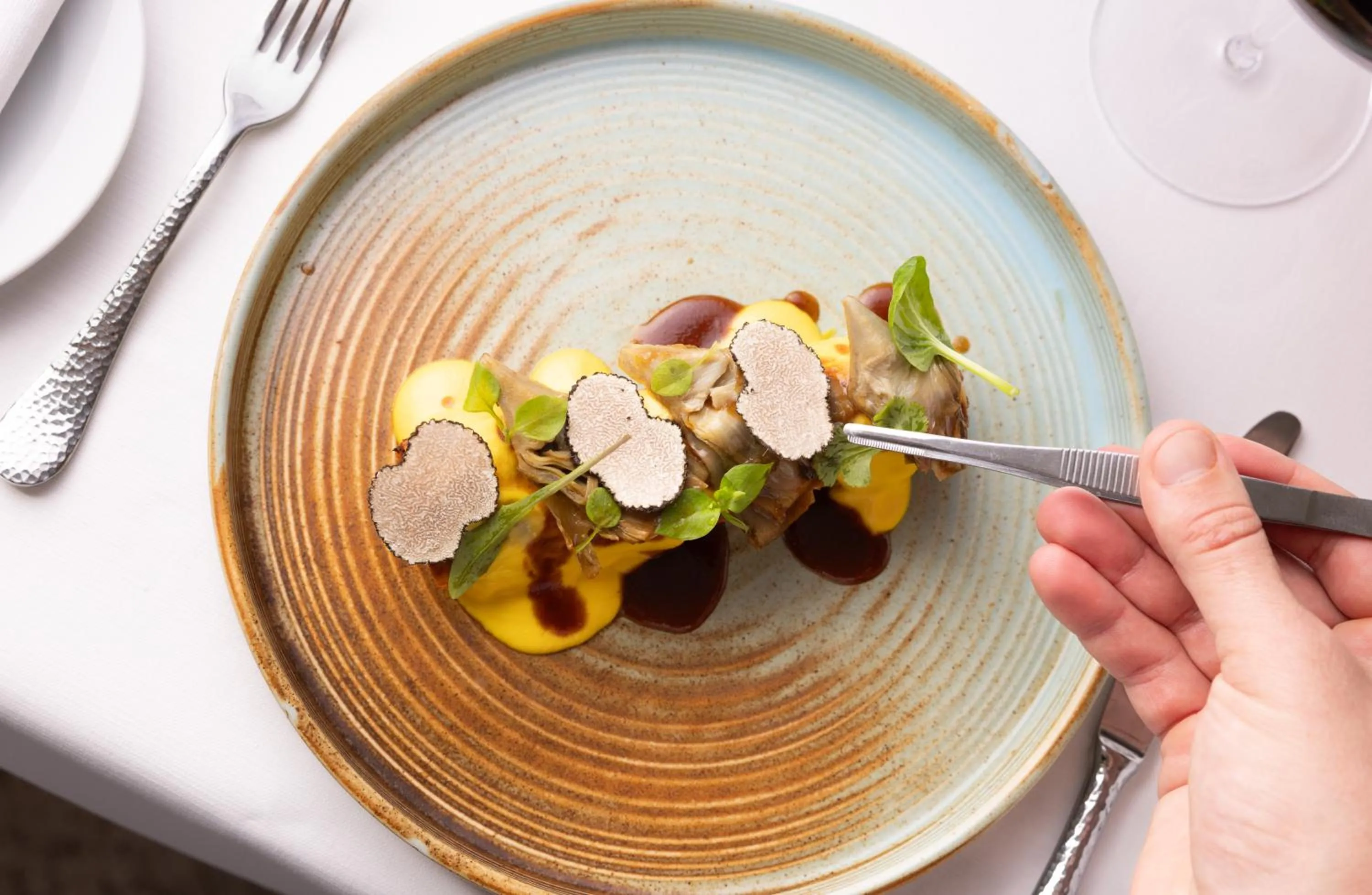 Food close-up in Castello di Velona Resort, Thermal SPA & Winery