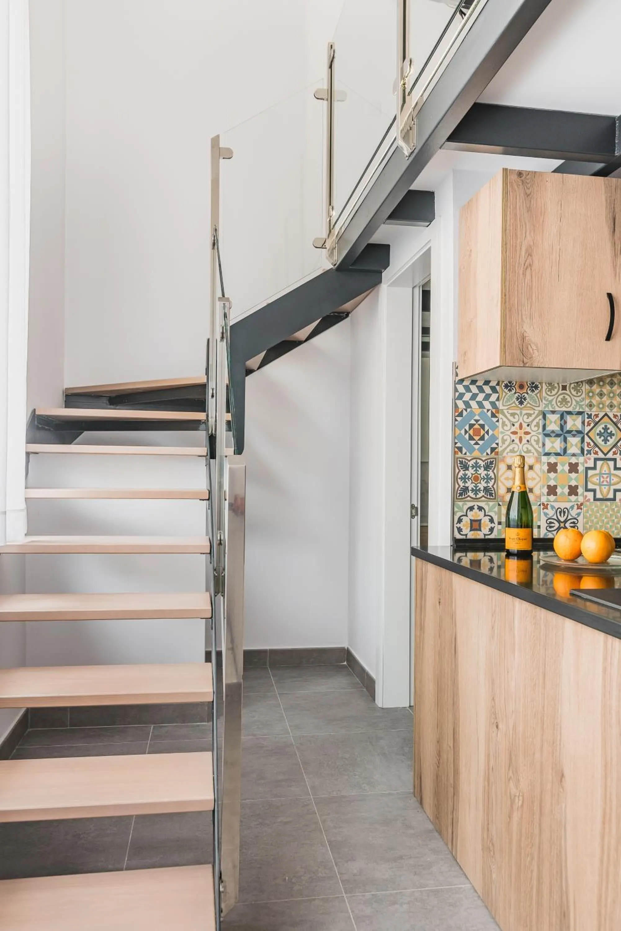 Kitchen or kitchenette in Open Sea Suites
