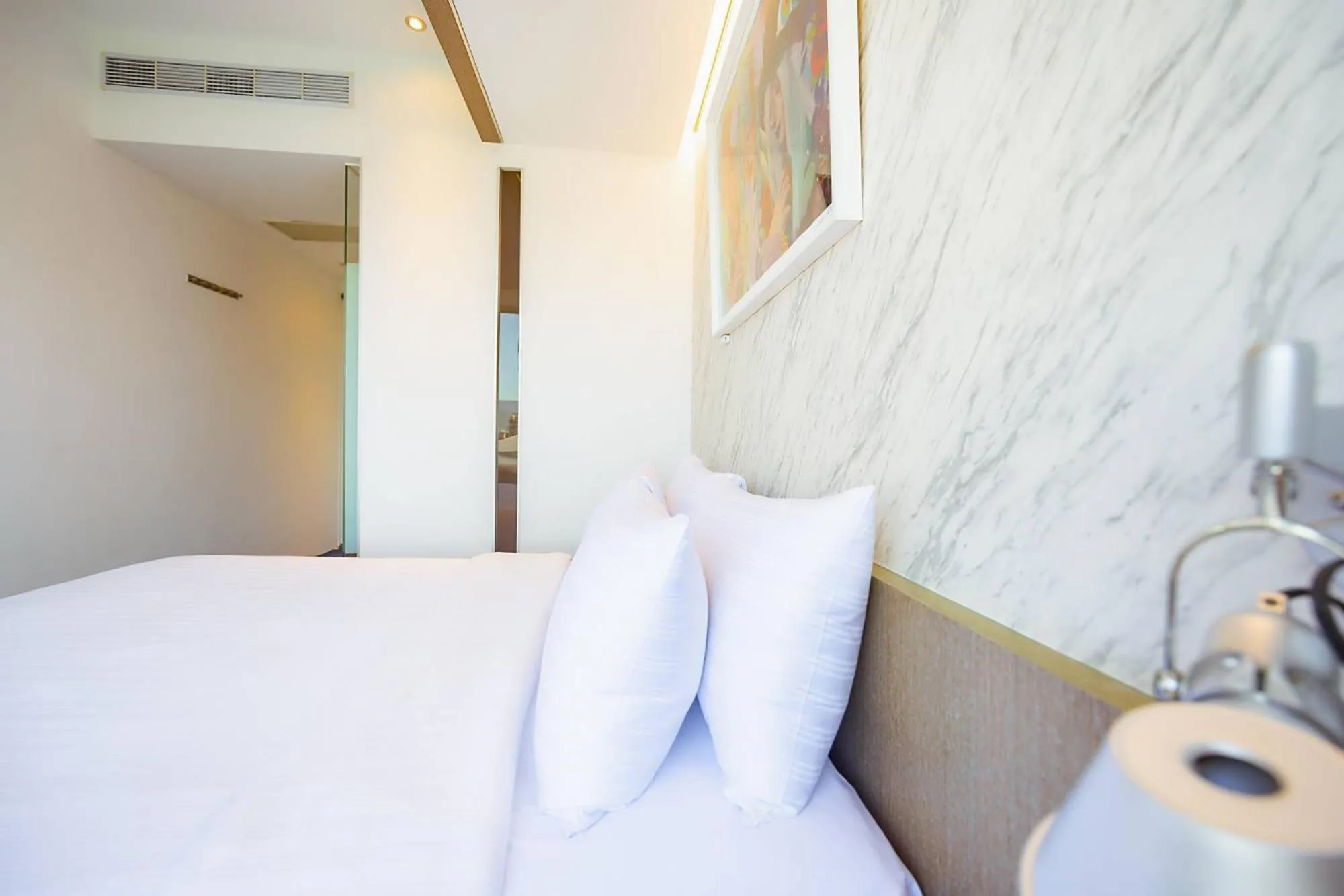 Bed in 苓旅松山館 Lininn Tapei Arena