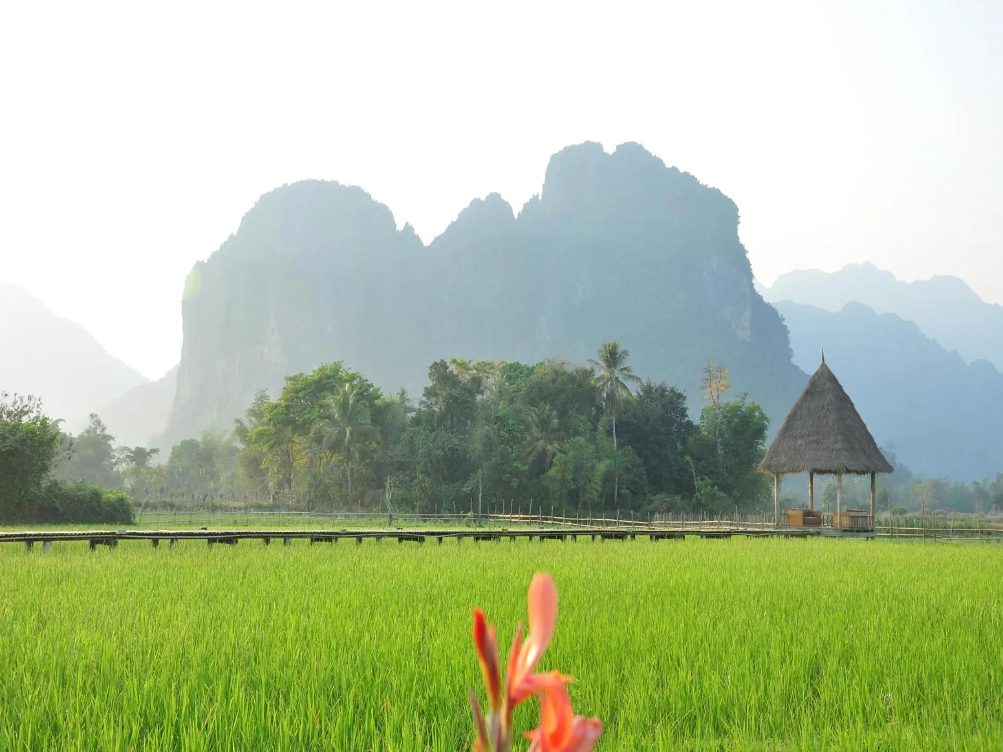 Natural landscape in ViengTara VangVieng Resort