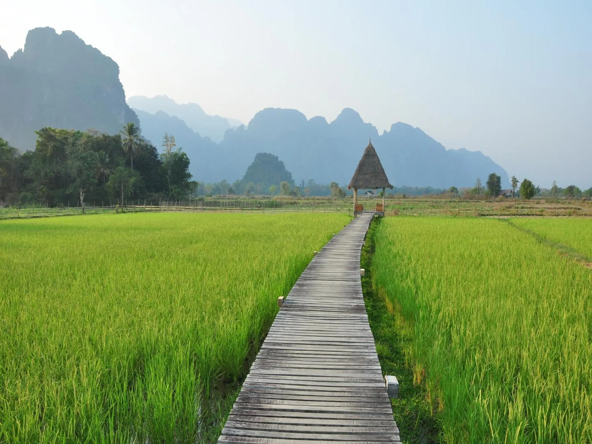 Natural landscape in ViengTara VangVieng Resort