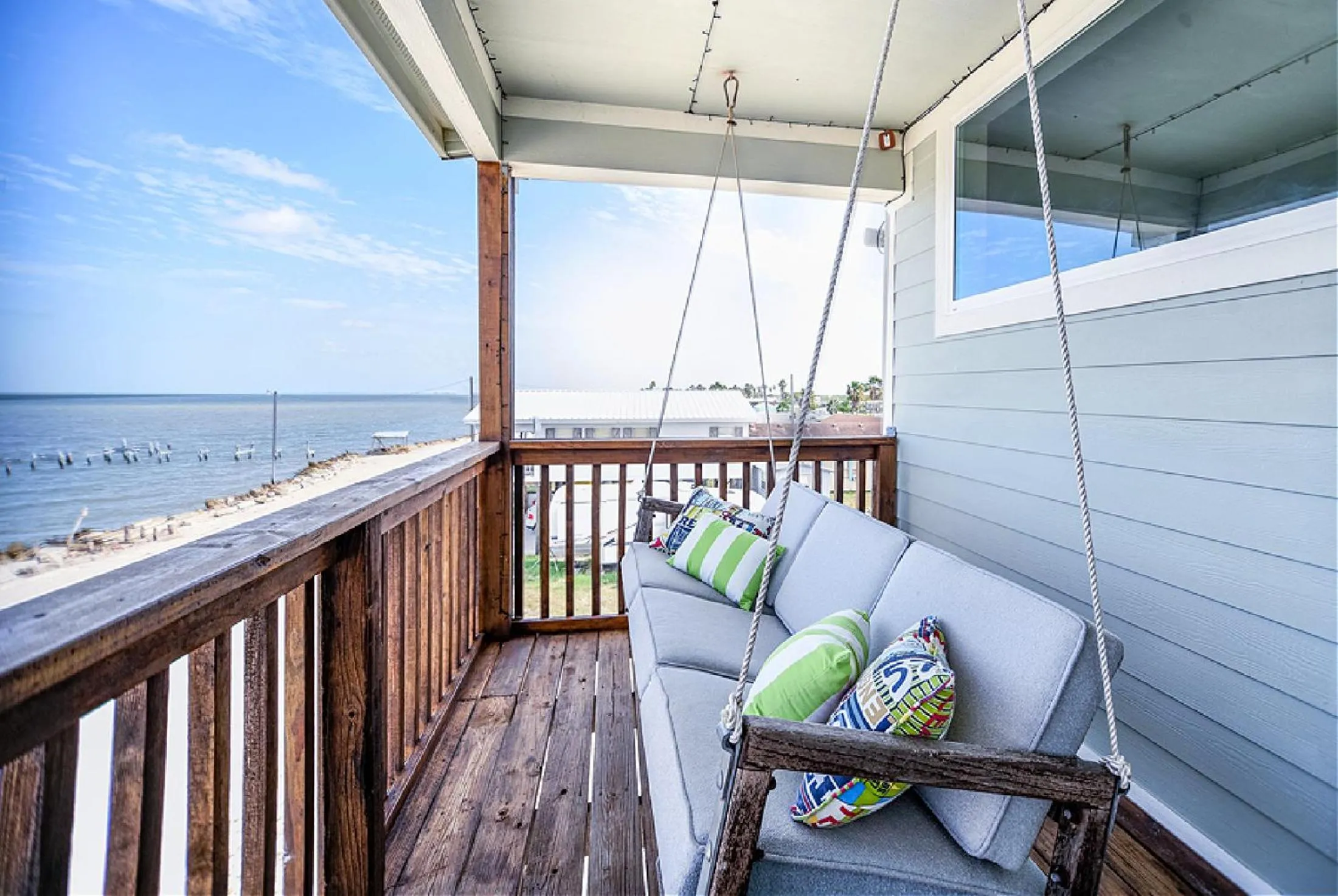 Balcony/Terrace in Bay Front Home with Spectacular Sunrise Views