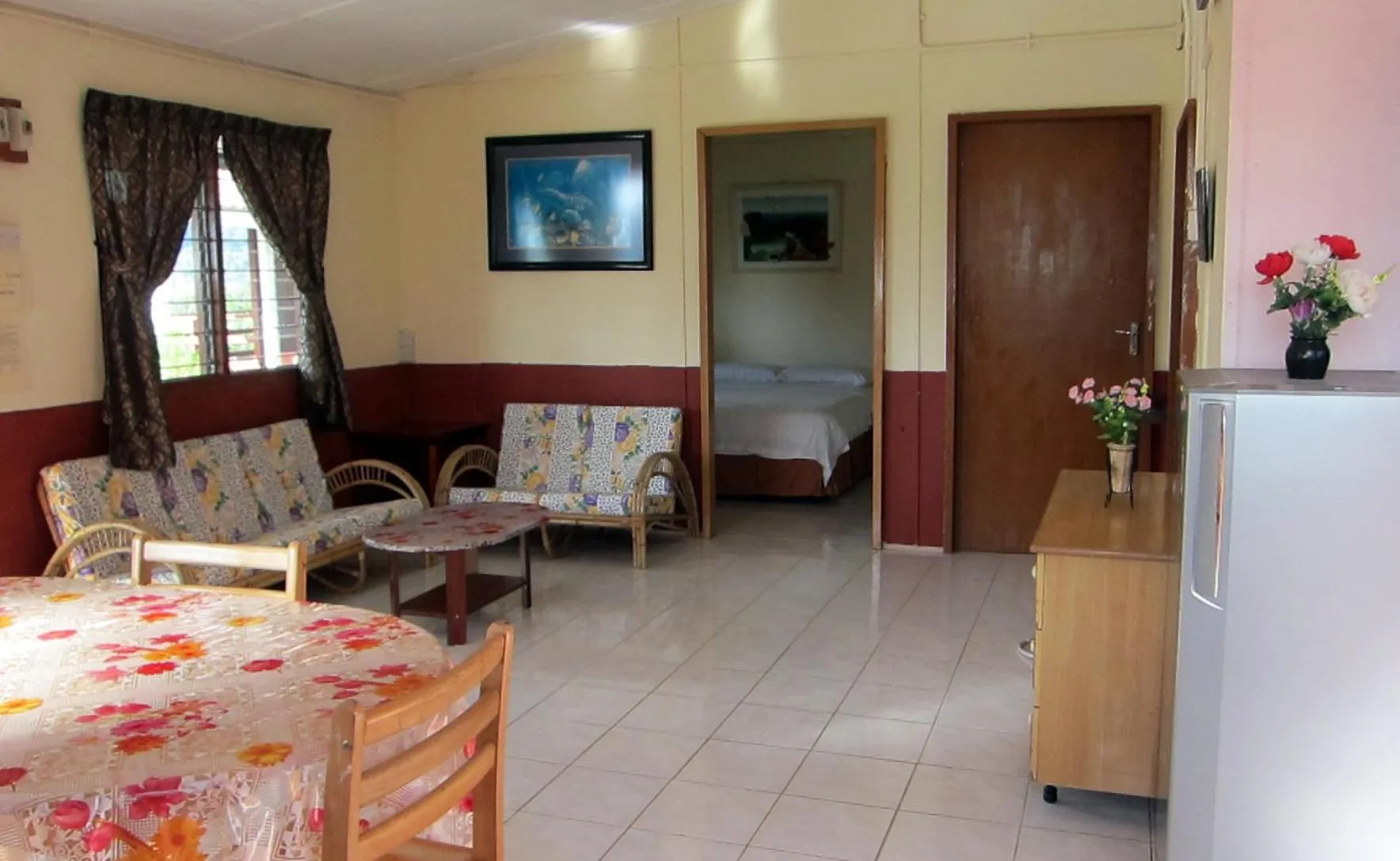 Dining area in Mile 36 Lodge