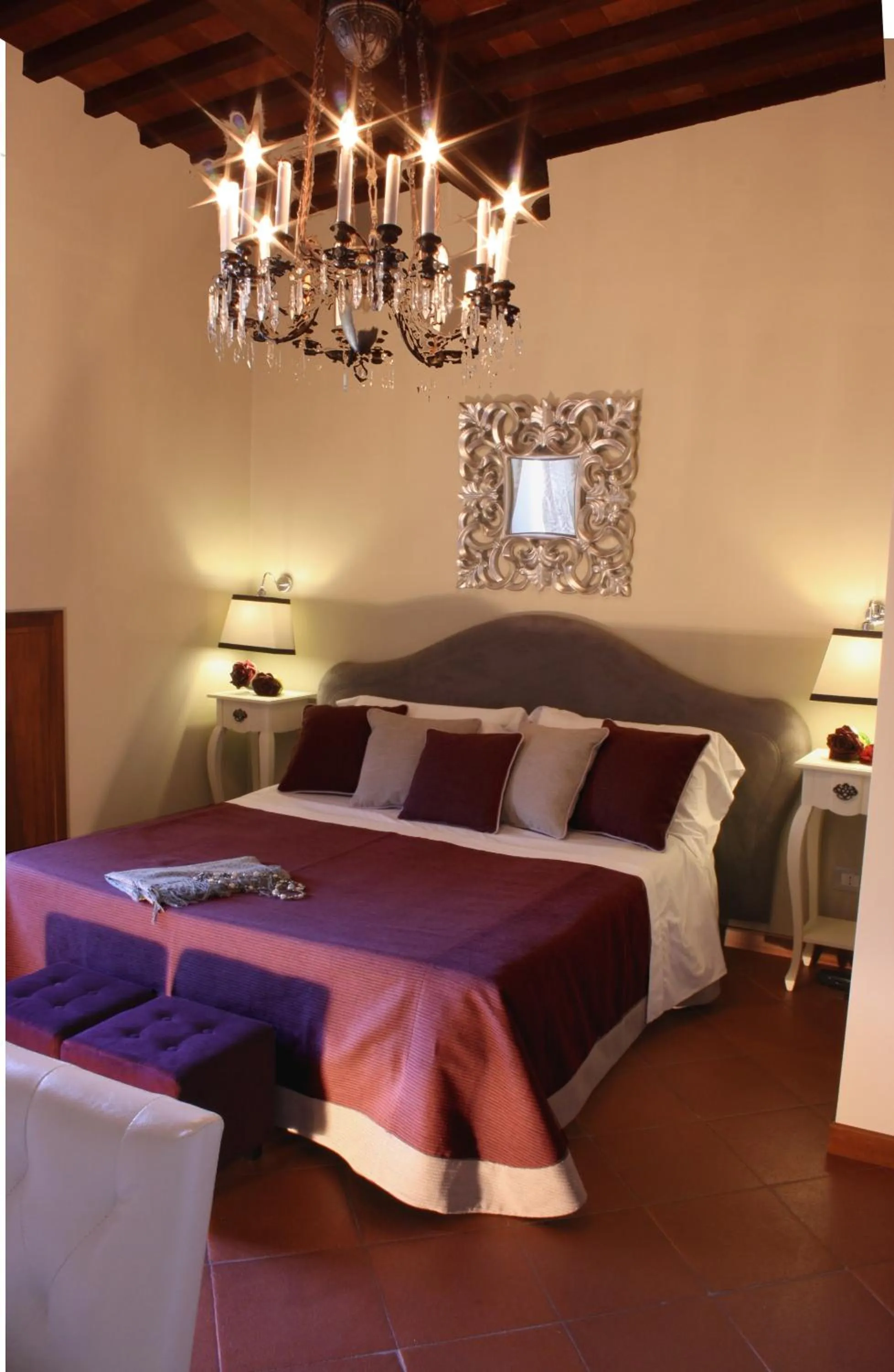 Bed in Hotel Villa Cappugi