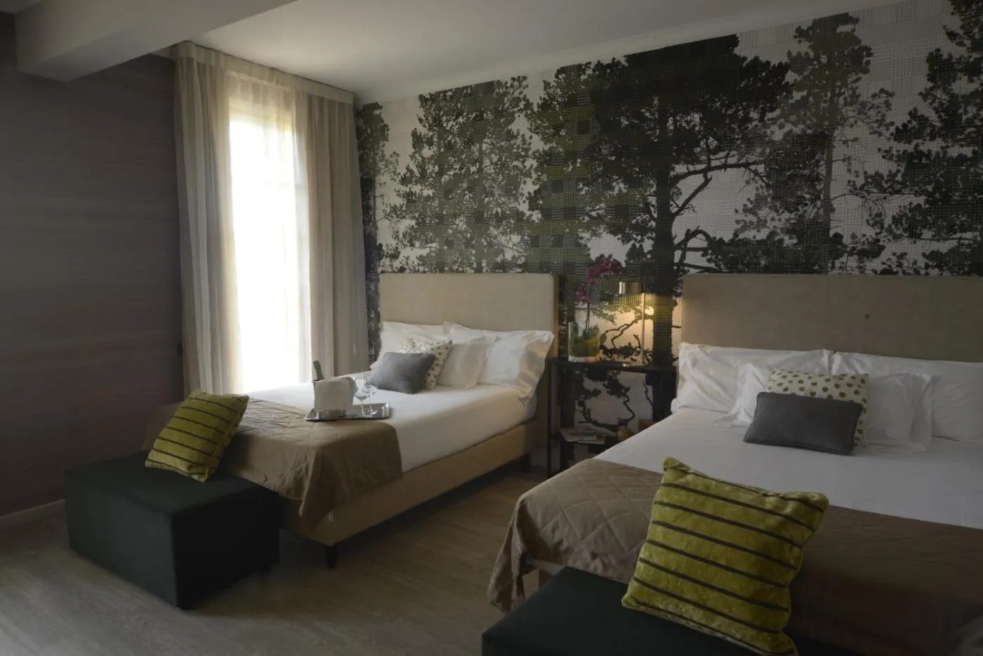 Bed in Hotel Villa Cappugi