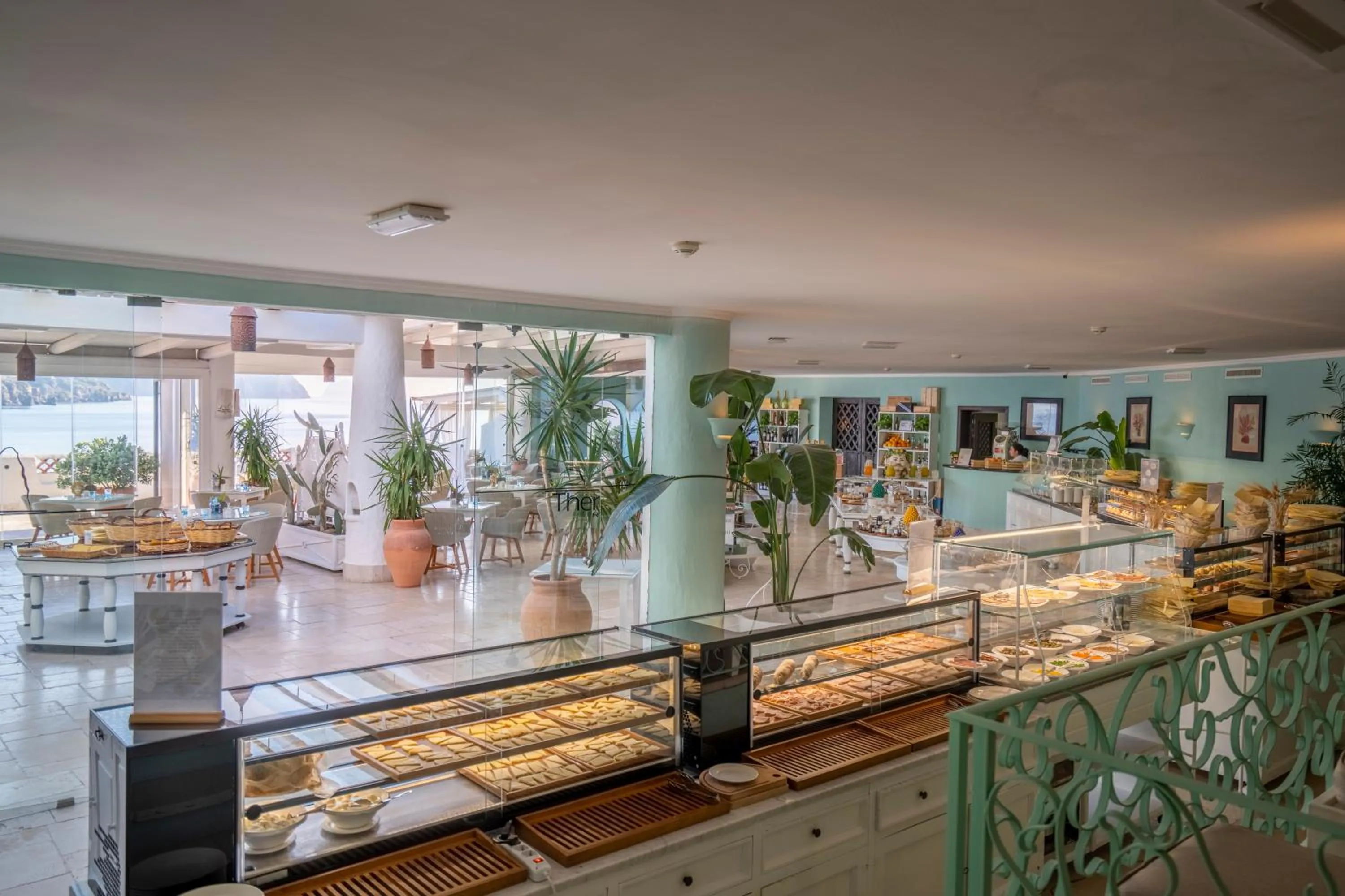 Buffet breakfast in Therasia Resort Sea and SPA - The Leading Hotels of the World