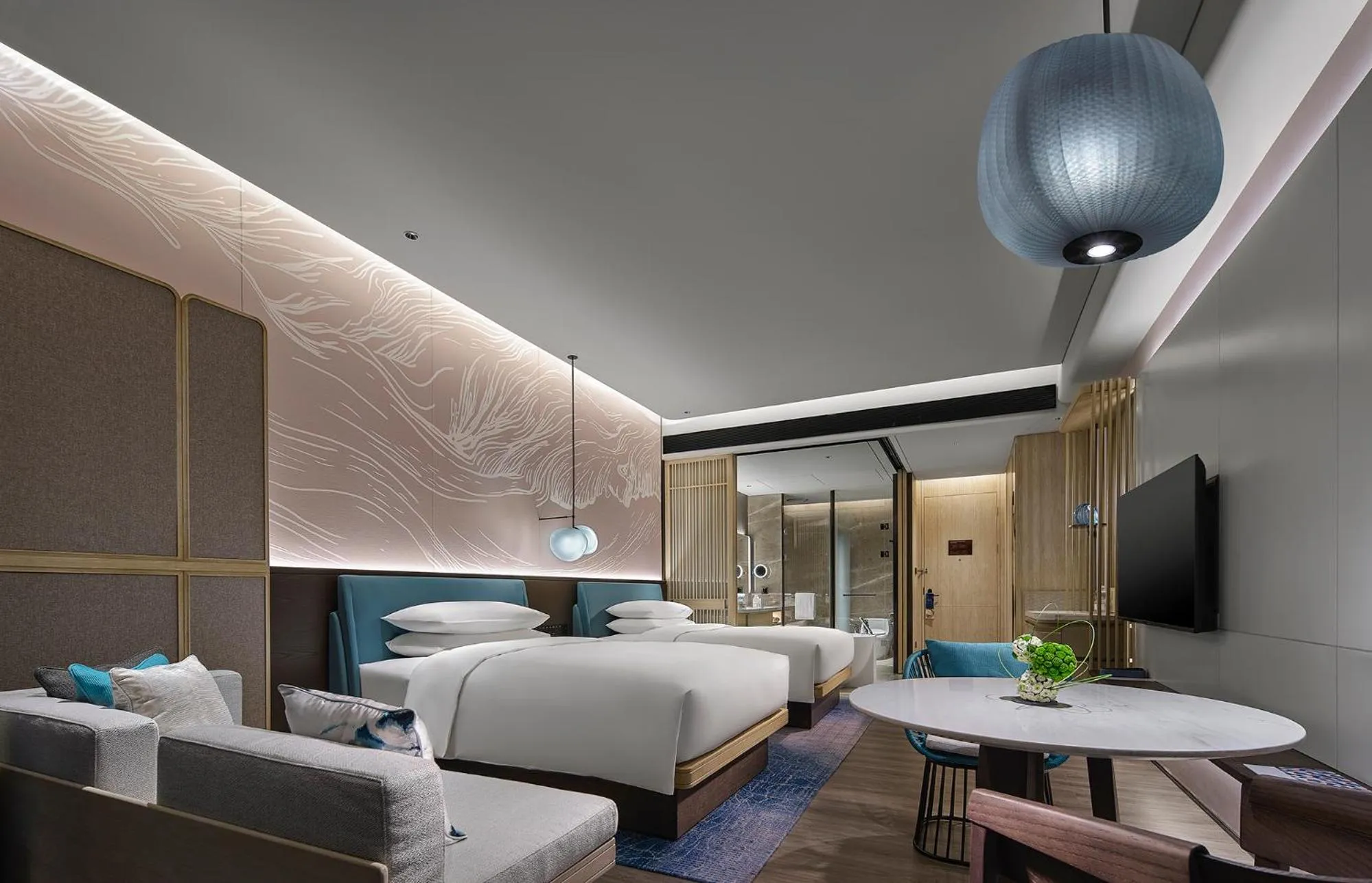 Photo of the whole room, Bed in Qinhuangdao Marriott Resort