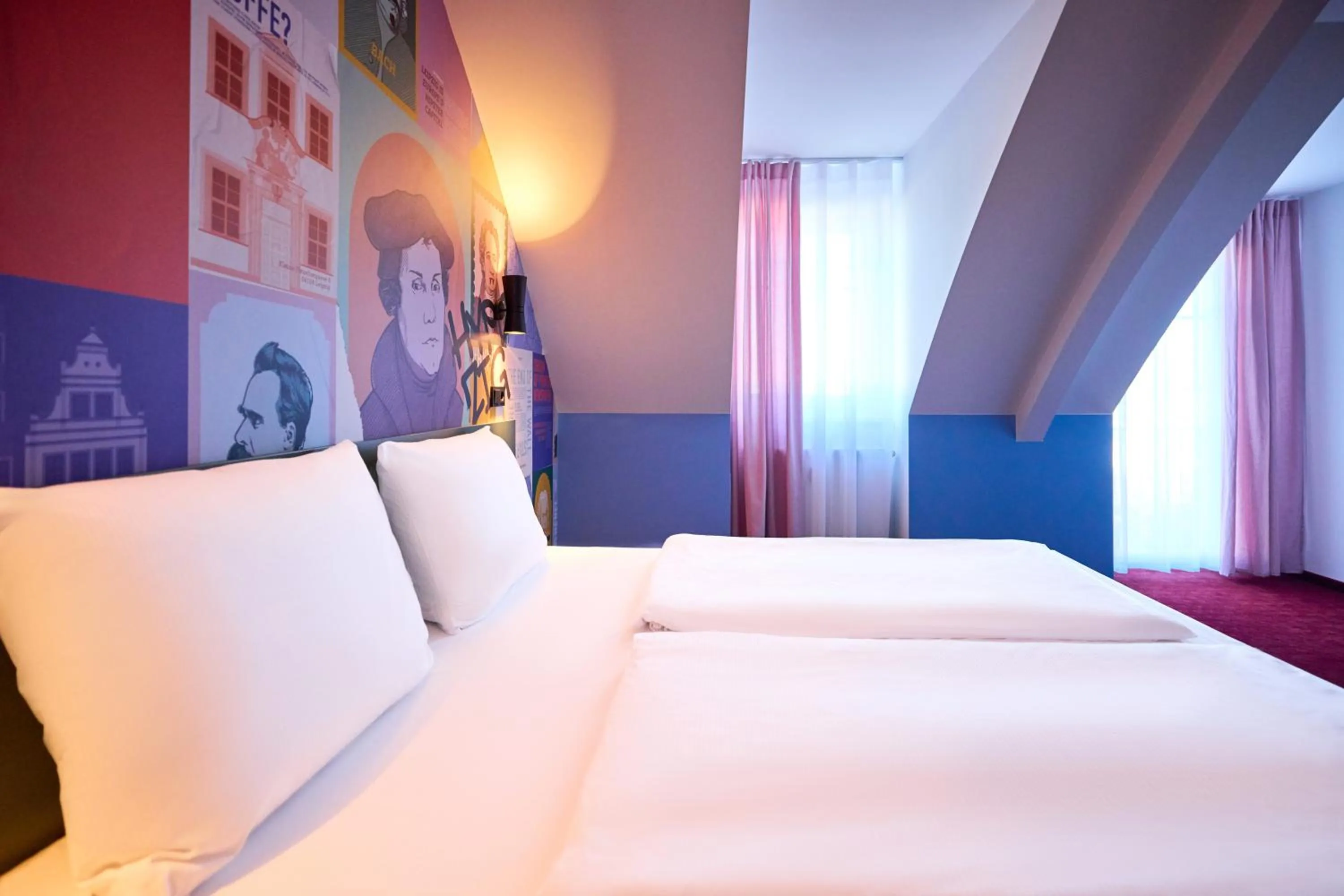 Bed in McDreams Hotel Leipzig