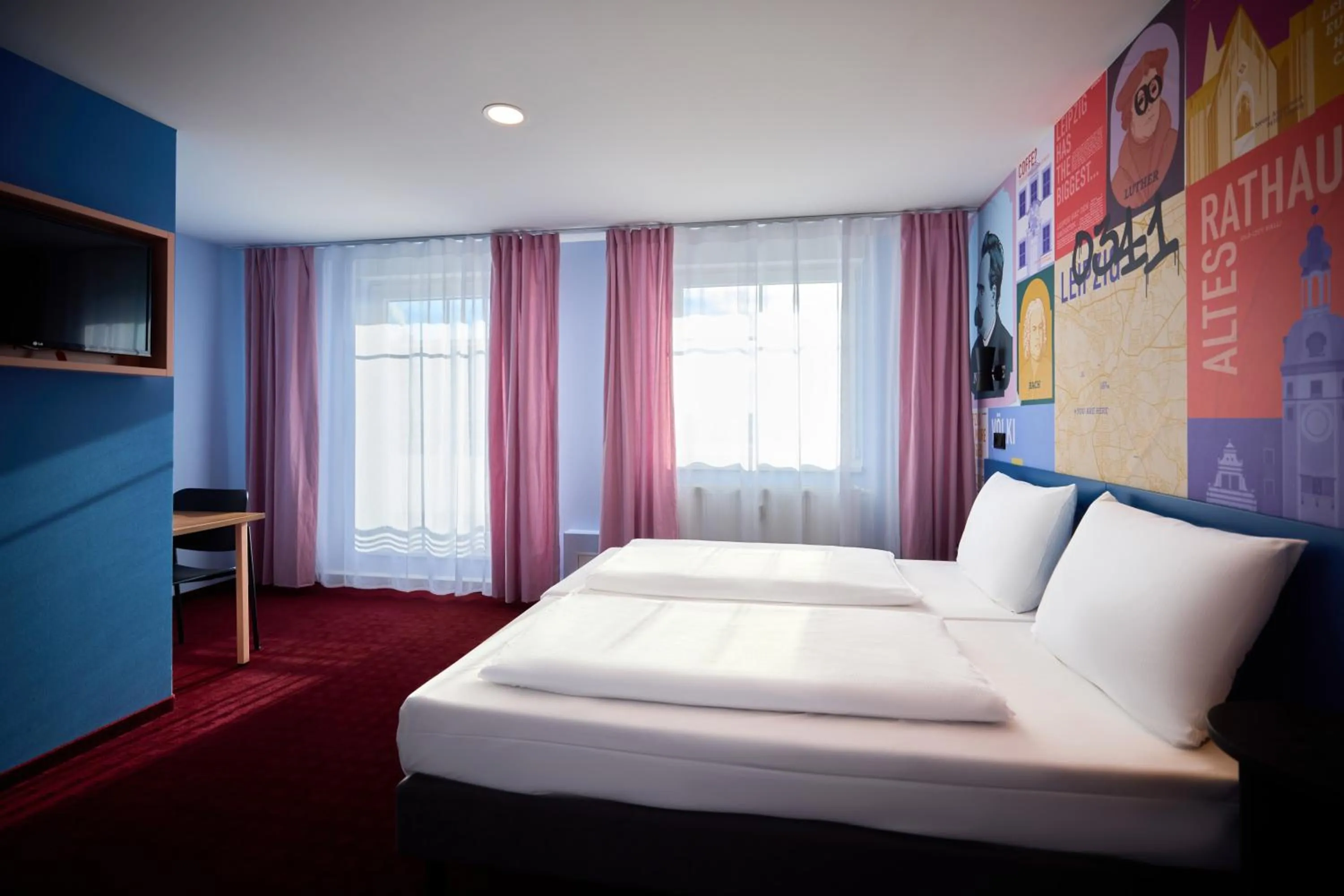 Bed in McDreams Hotel Leipzig