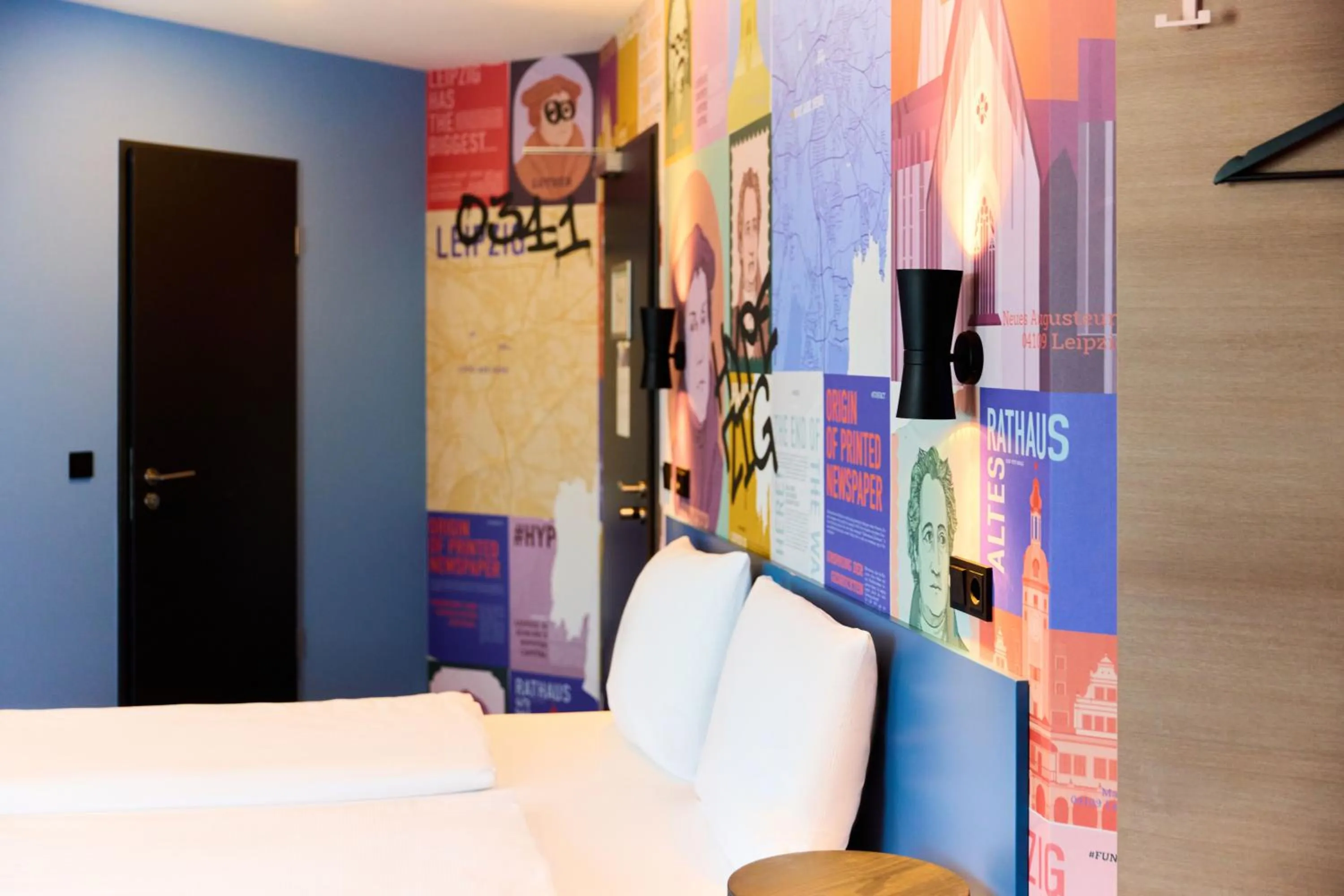 Bed in McDreams Hotel Leipzig