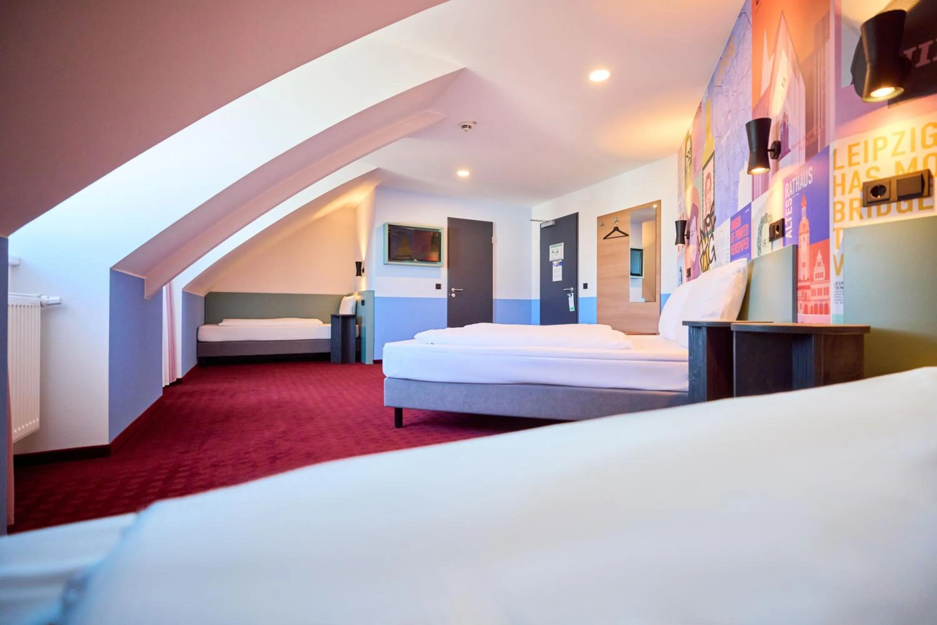 Bed in McDreams Hotel Leipzig