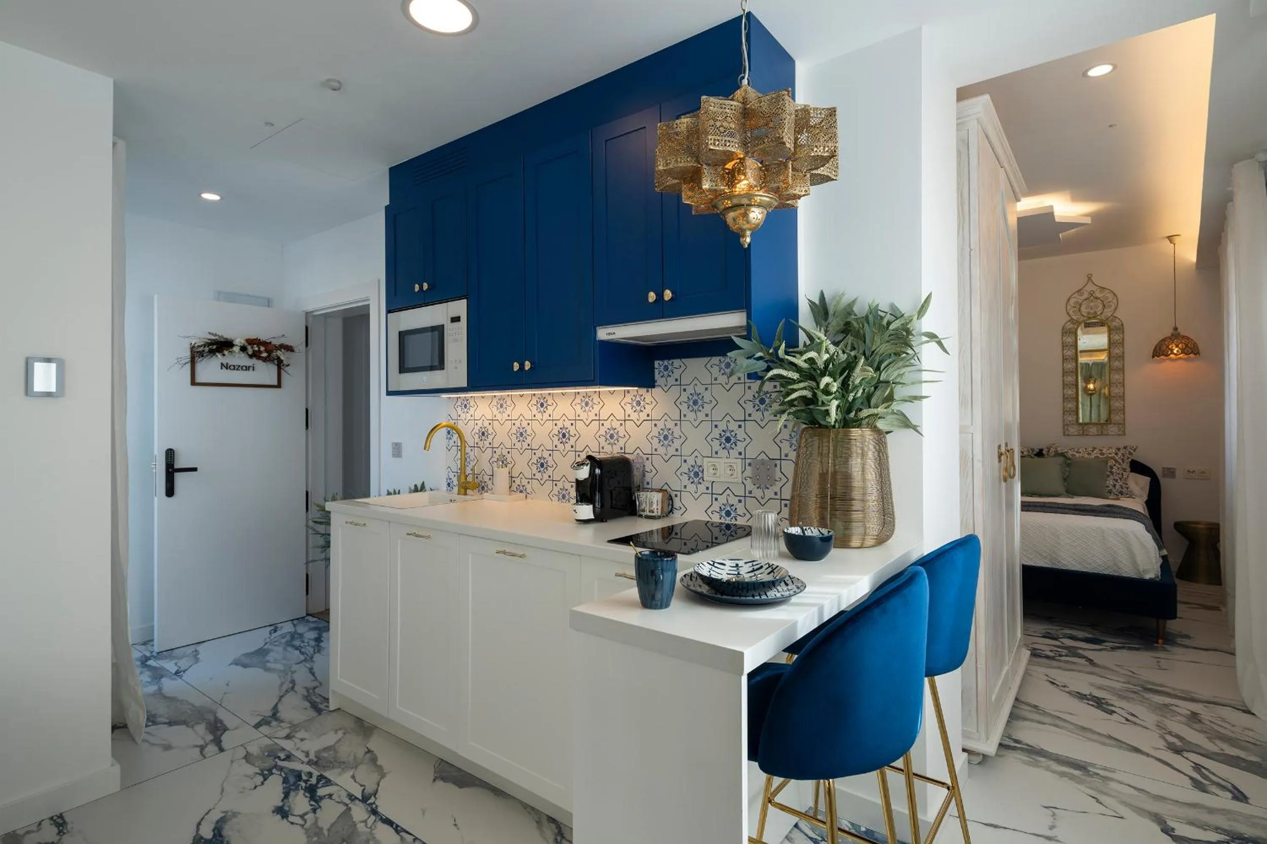 Kitchen or kitchenette, Bed in Palatina Concept Suites