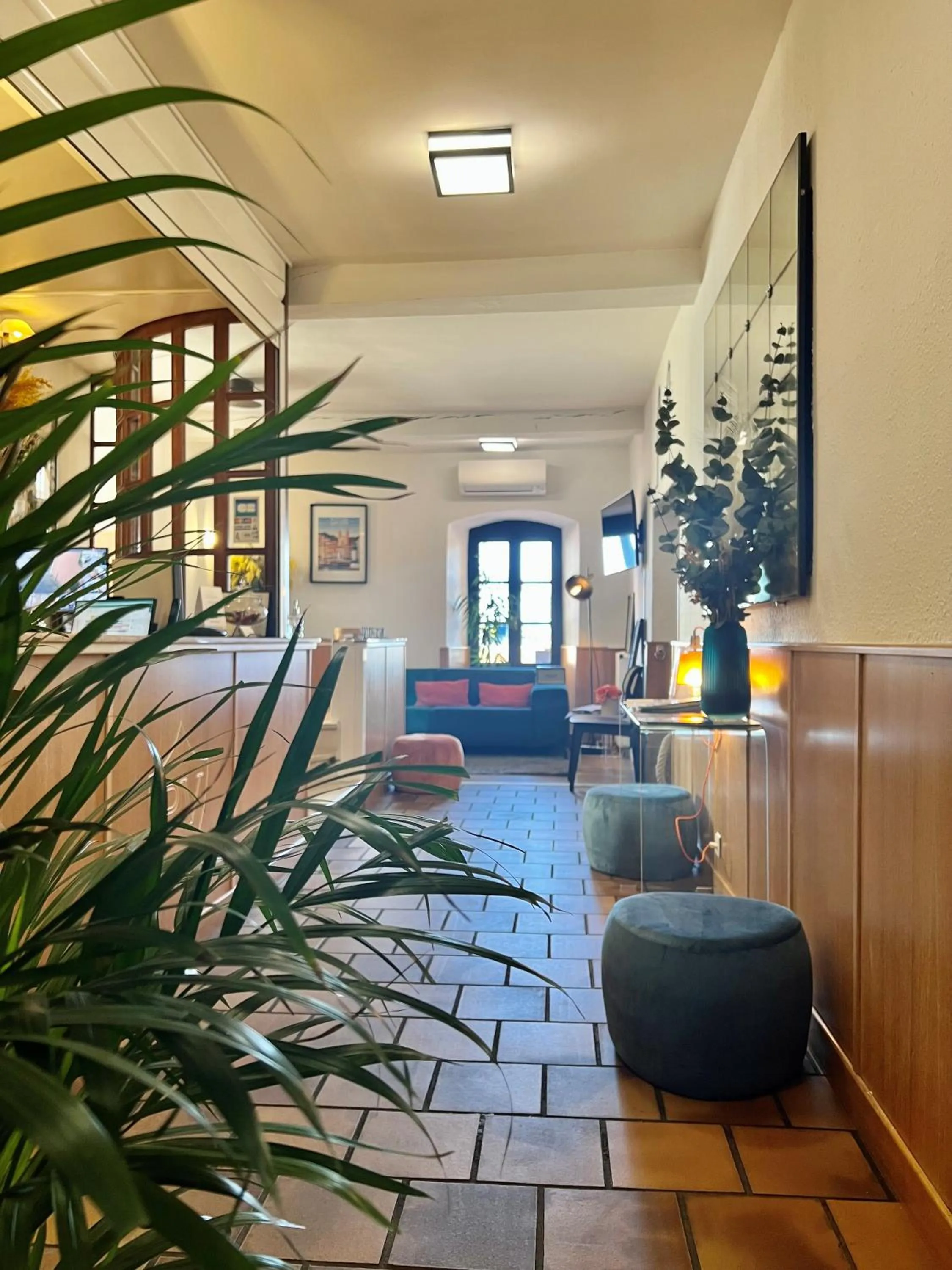 Lobby or reception in Hôtel Posta Vecchia
