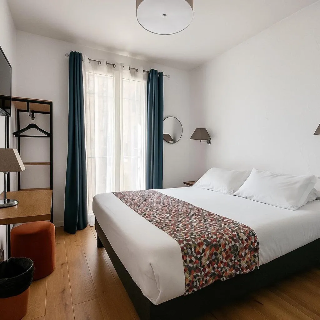 Bed in Hôtel Posta Vecchia