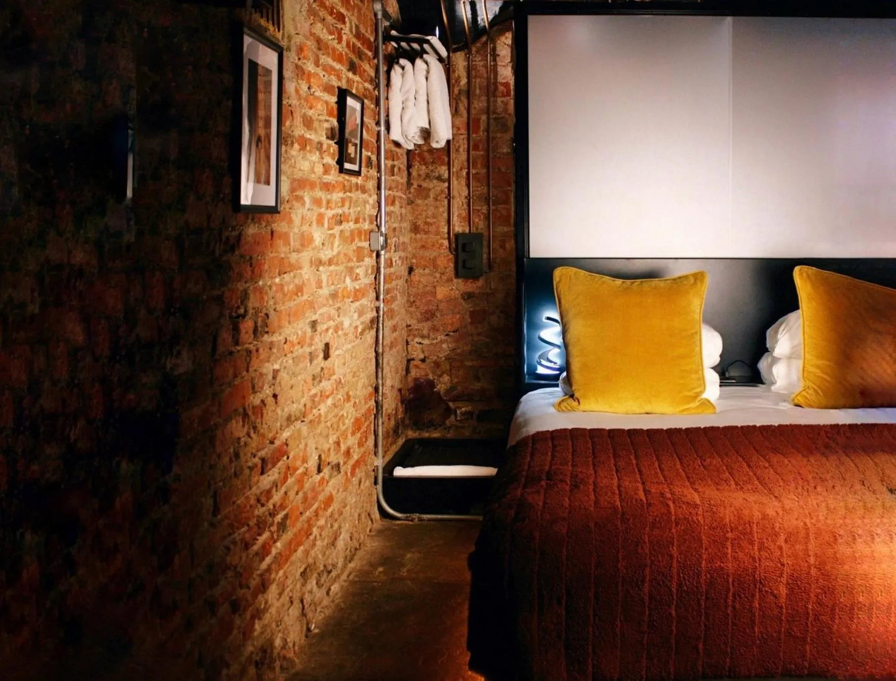 Shower, Bed in Impossible Motel