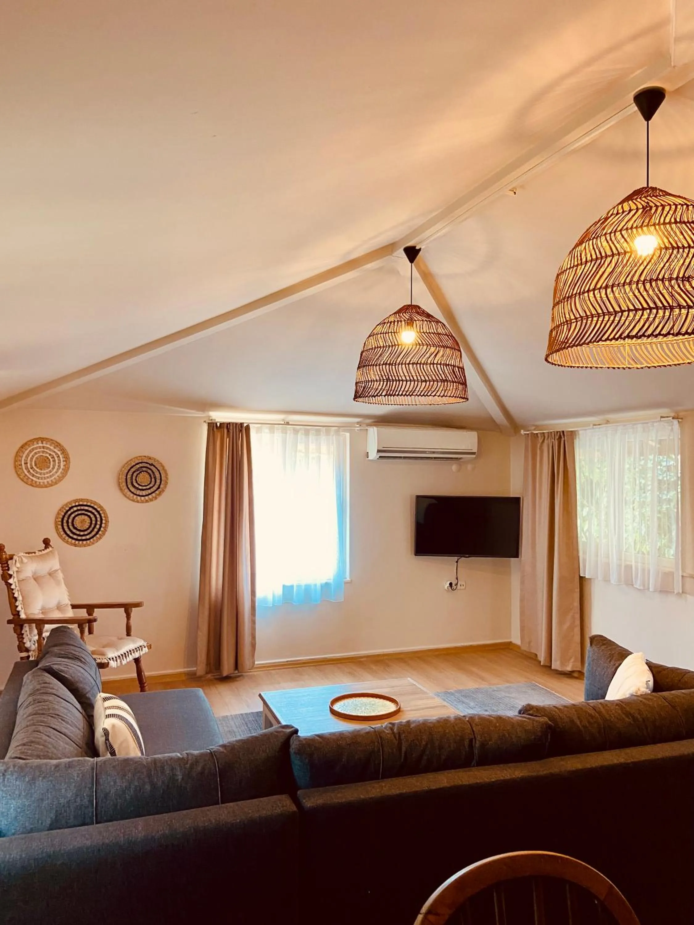 Communal lounge/ TV room in Kalia Beach Hotel Side Ex Kale Motel