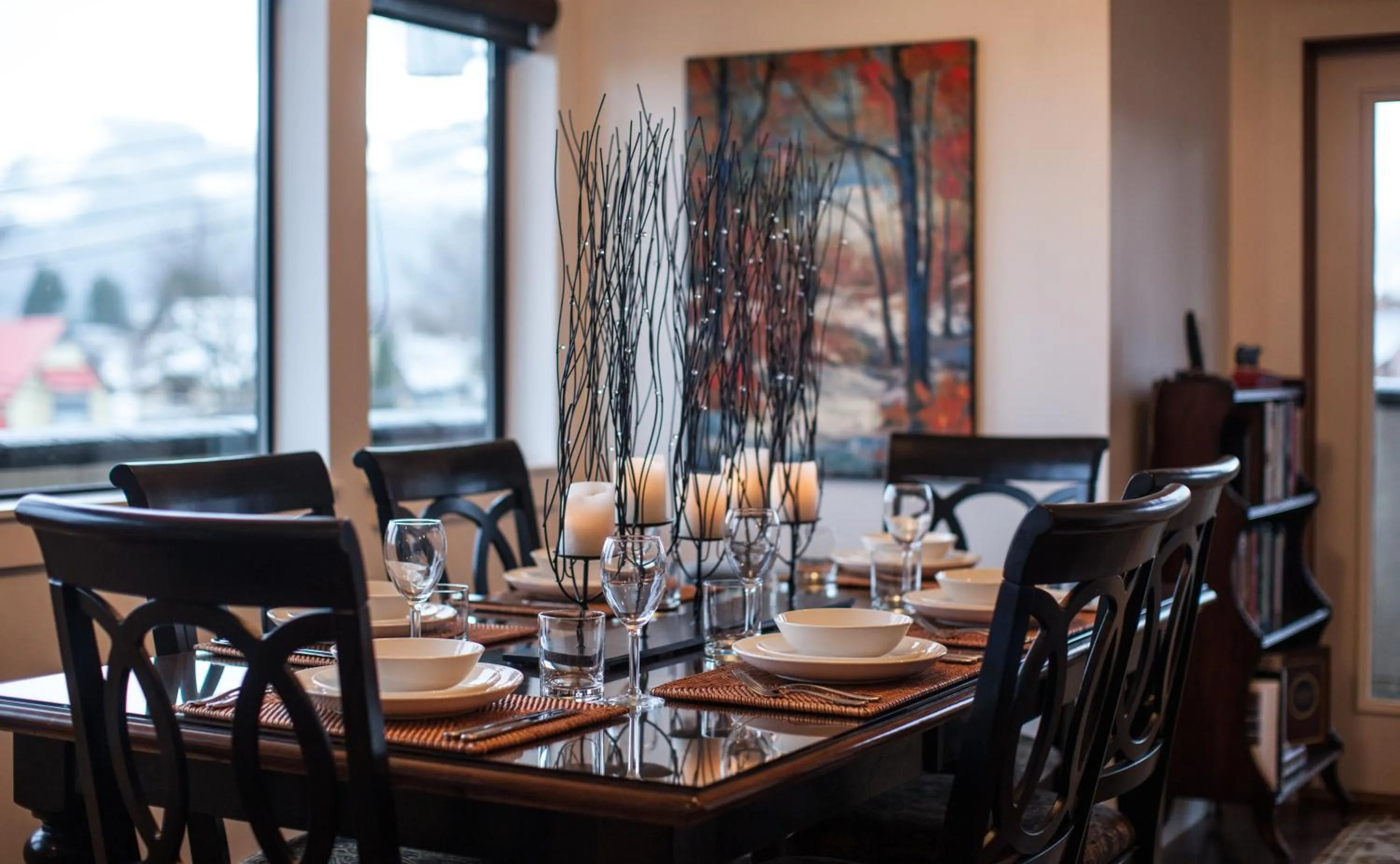 Dining area in Alpenglow Penthouse by Revelstoke Vacations