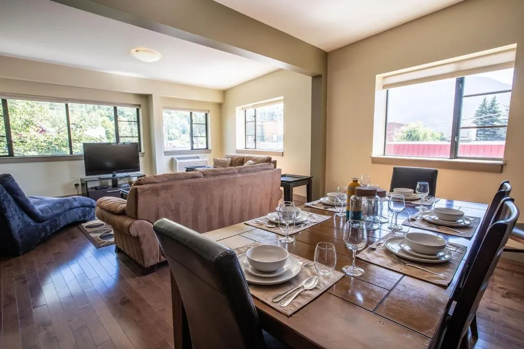 Living room in Selkirk Snug by Revelstoke Vacations