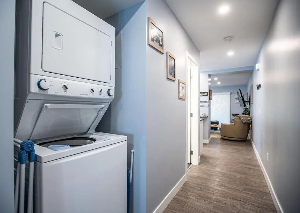 laundry in Orford Condo by Revelstoke Vacations