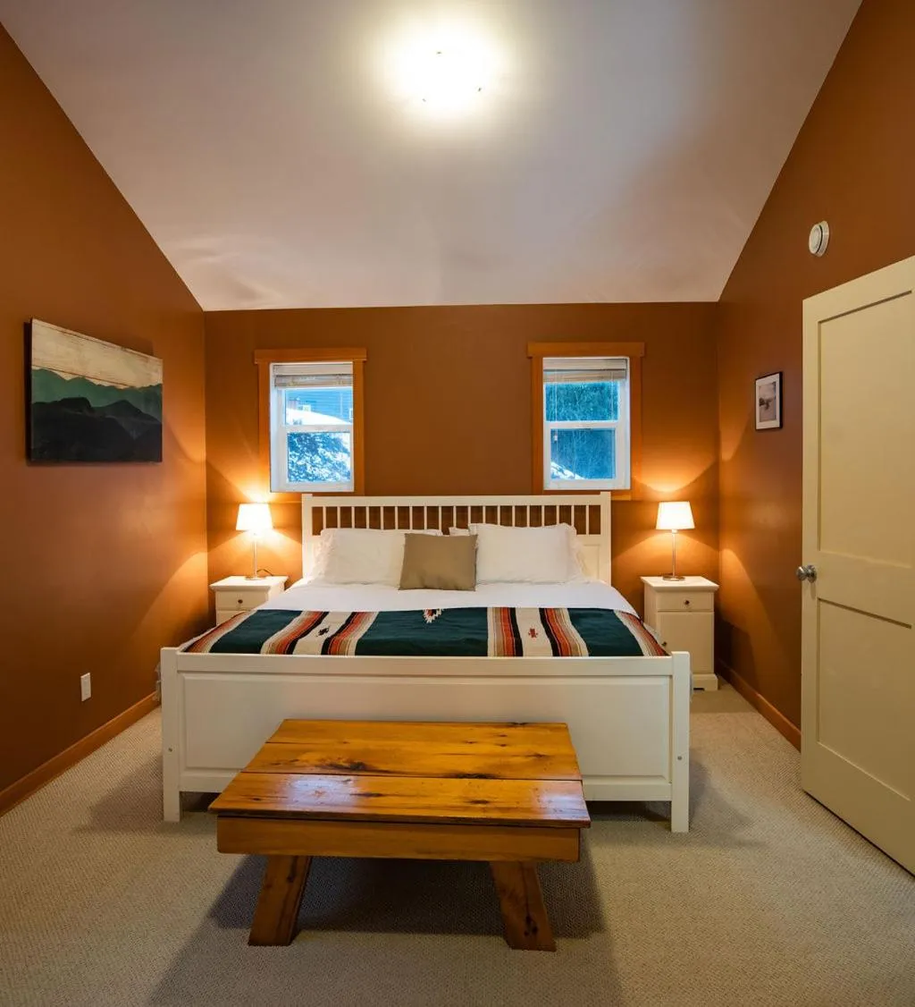 Bedroom, Bed in Stoke Cabin by Revelstoke Vacations