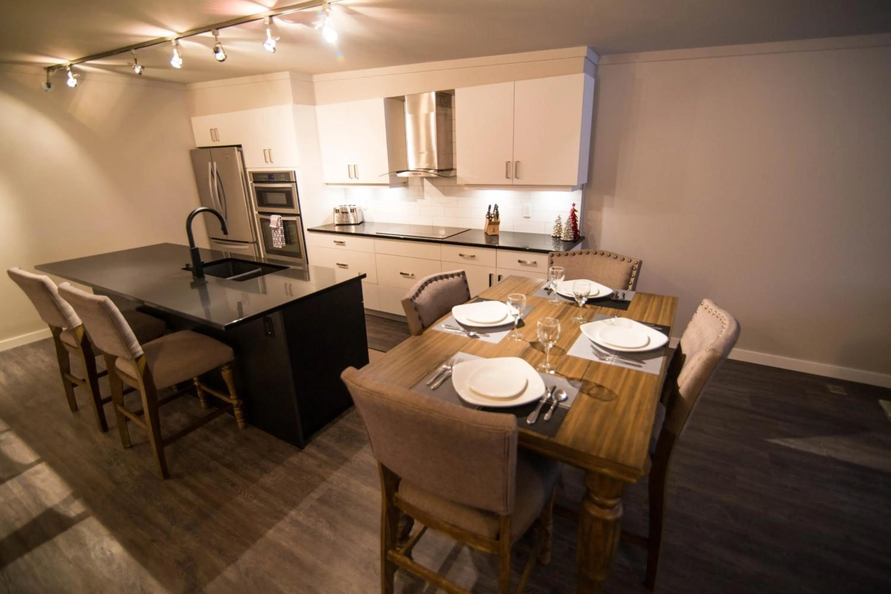 Dining area in Clipperton Suite by Revelstoke Vacations