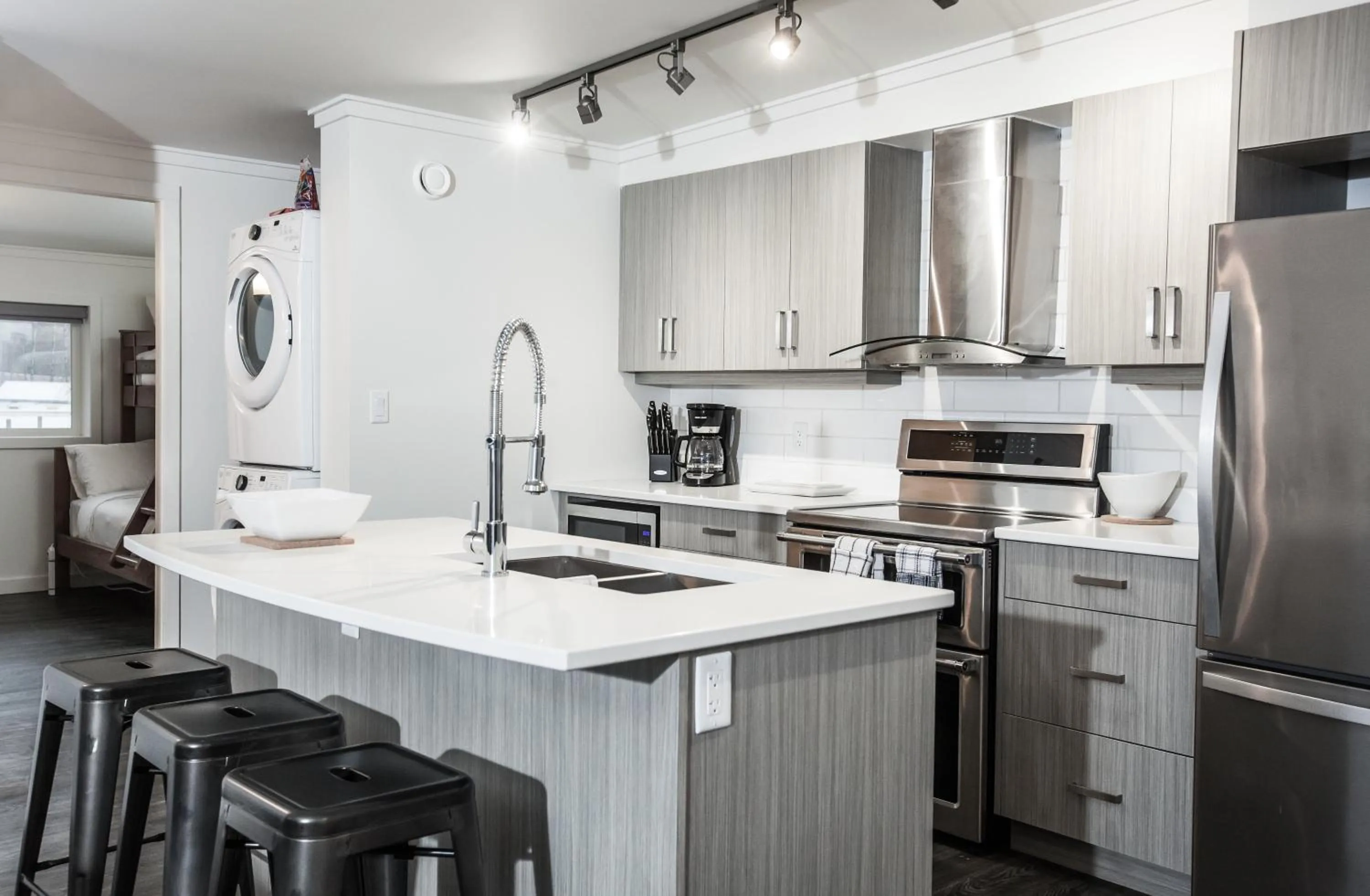 Kitchen or kitchenette in Novlan Suite by Revelstoke Vacations