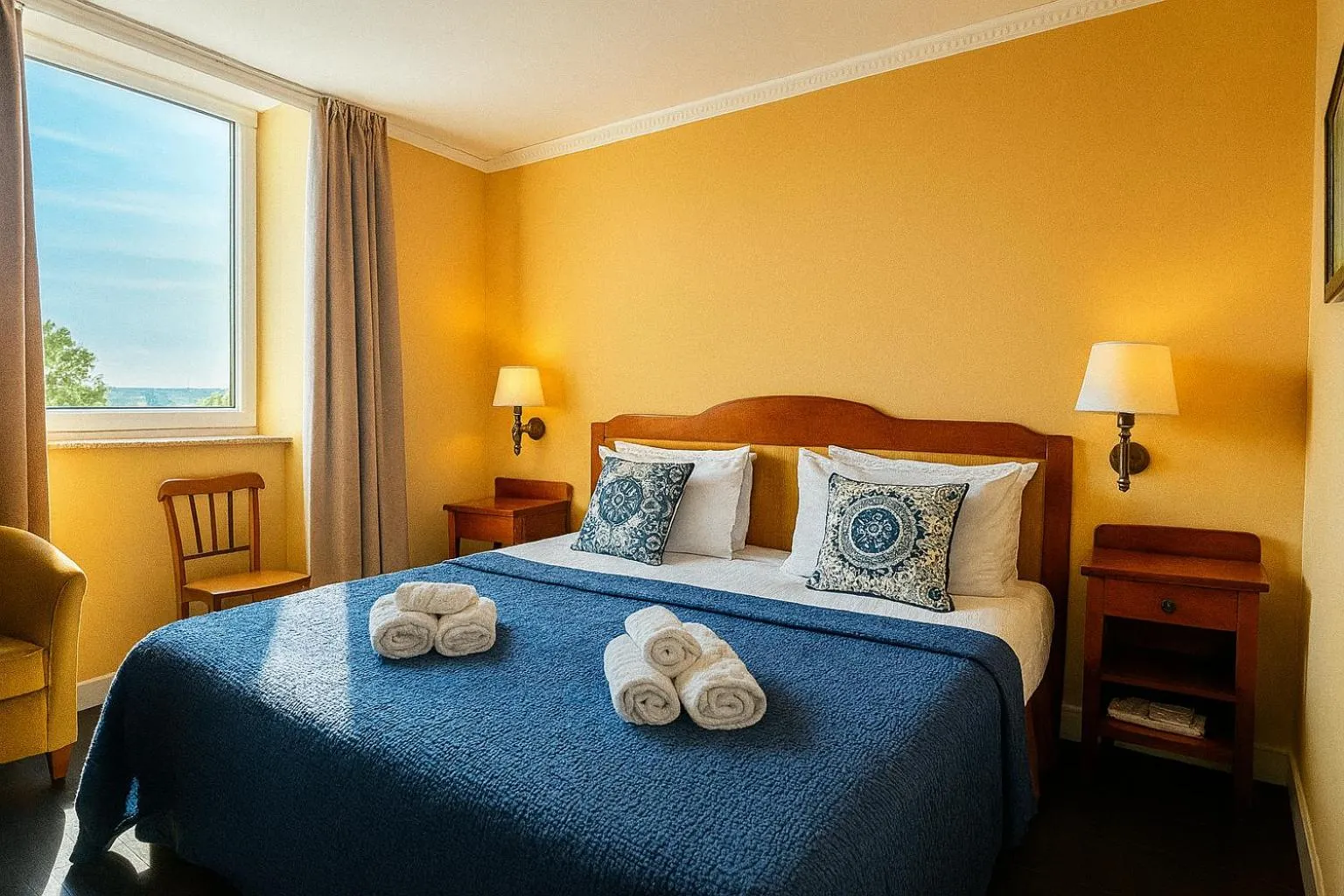 Bed in Greif Hotel & Spa