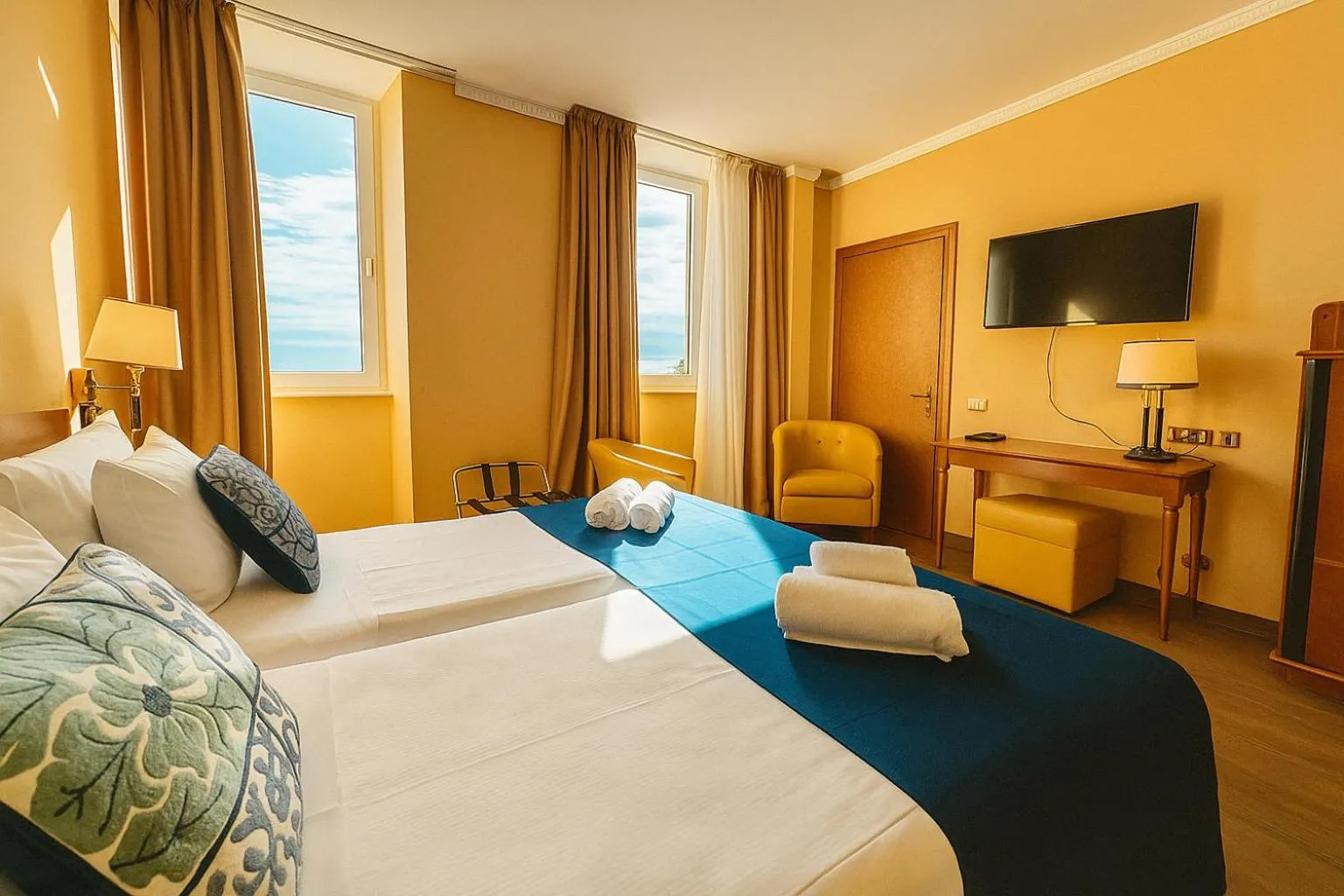 Bed in Greif Hotel & Spa