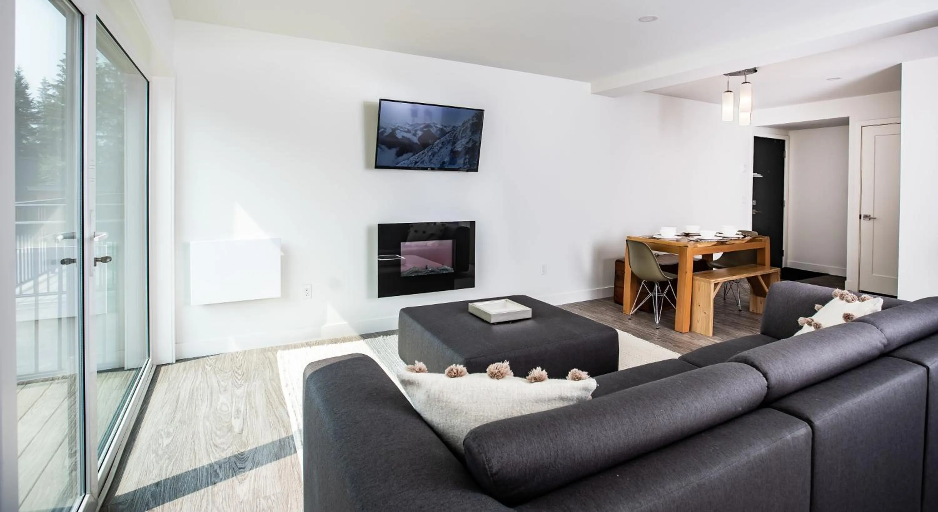 Living room in Powder Village Retreat by Revelstoke Vacations